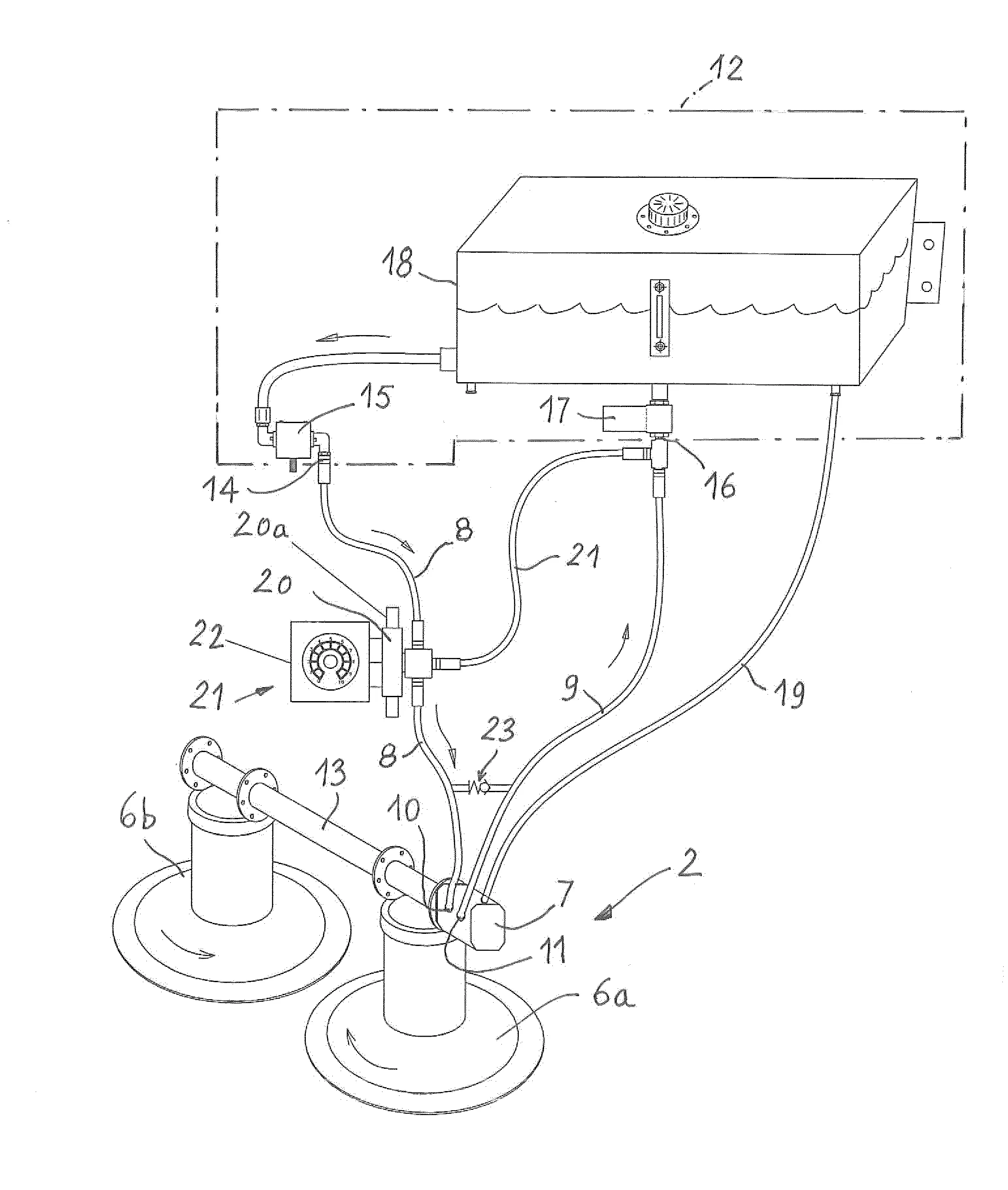 Faucheuse a tambours rotatifs, remorque auto-chargeuse equipee d'une telle faucheuse, et procede de mise en action
