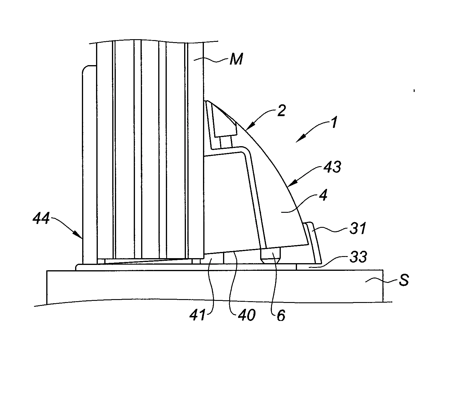 Dispositif de calage d’un montant de garde-corps sur un support
