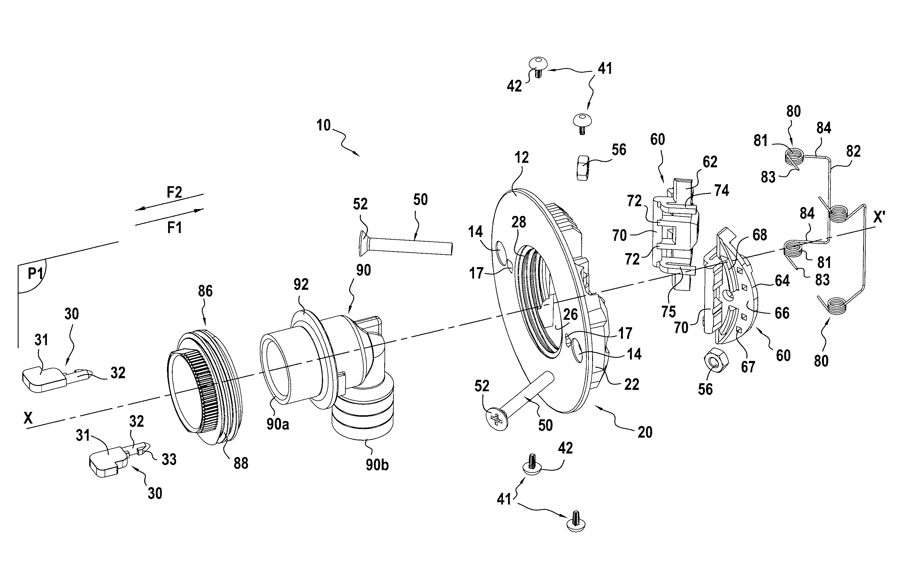 Dispositif de fixation d'une conduite sur une cloison
