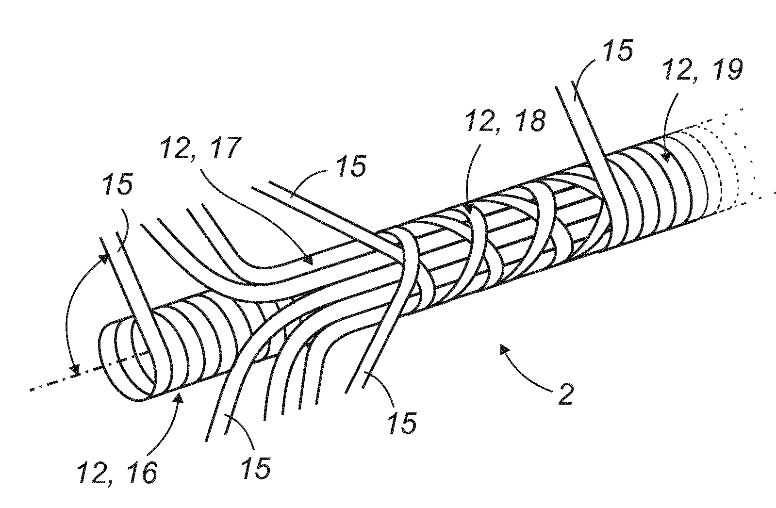 Traverse tubulaire composite legere pour tableau de bord de vehicule automobile.