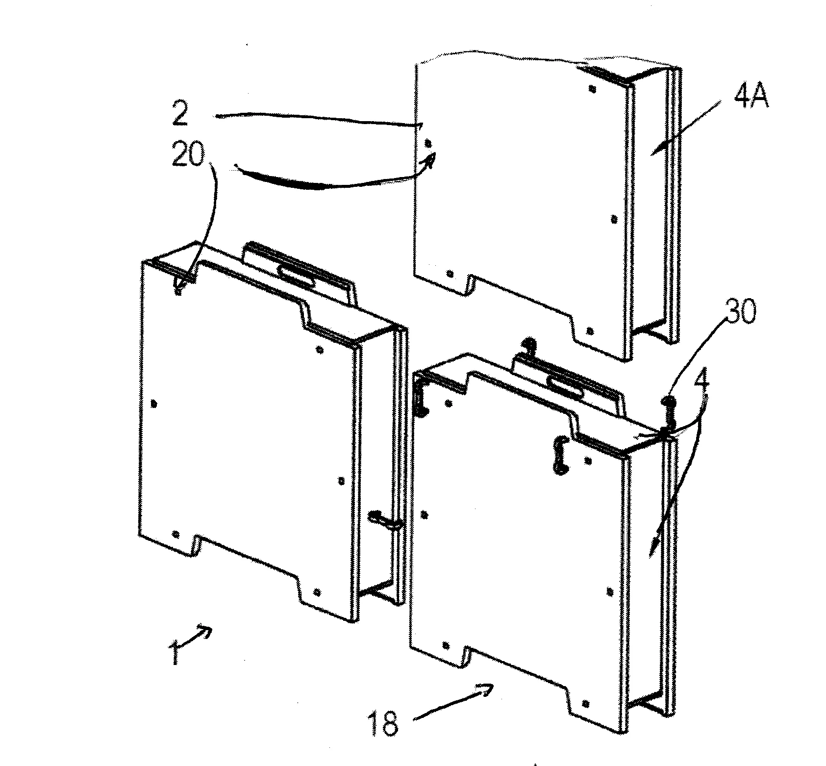 Module pour la construction d'une cloison autoportante