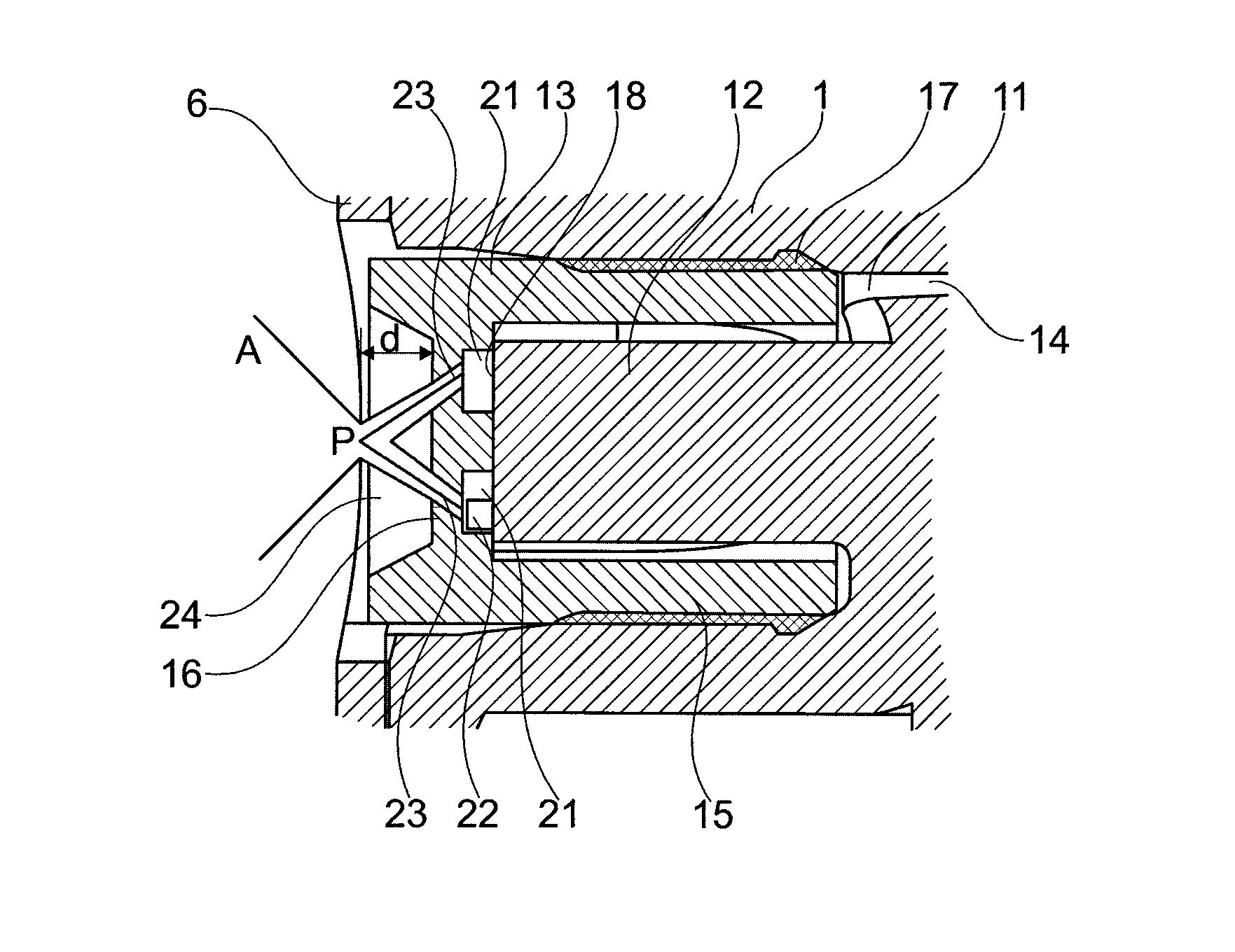 Bouton poussoir pour un systeme de distribution d'un produit sous pression