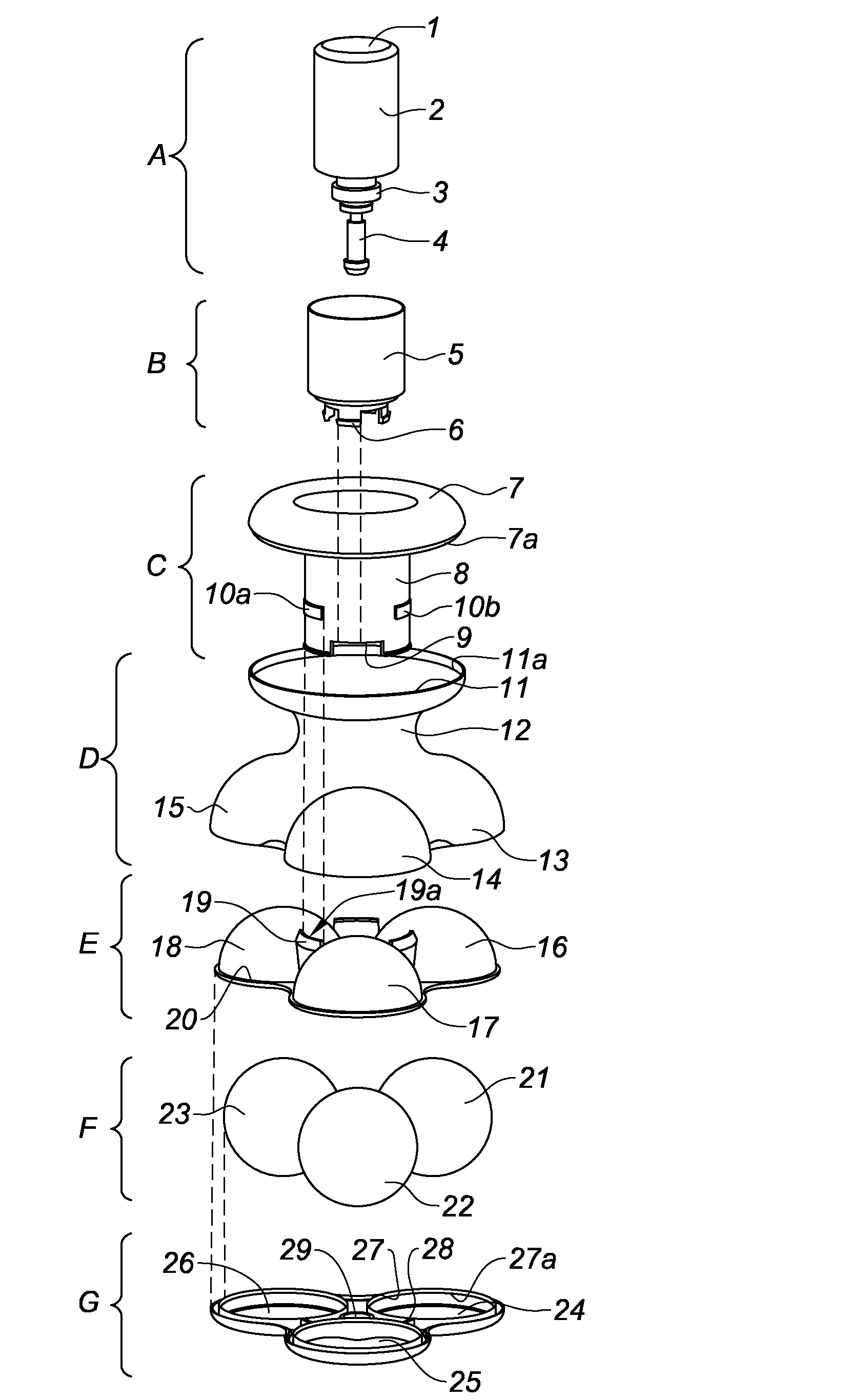 Dispositif applicateur de produits fluides et appareil de massage