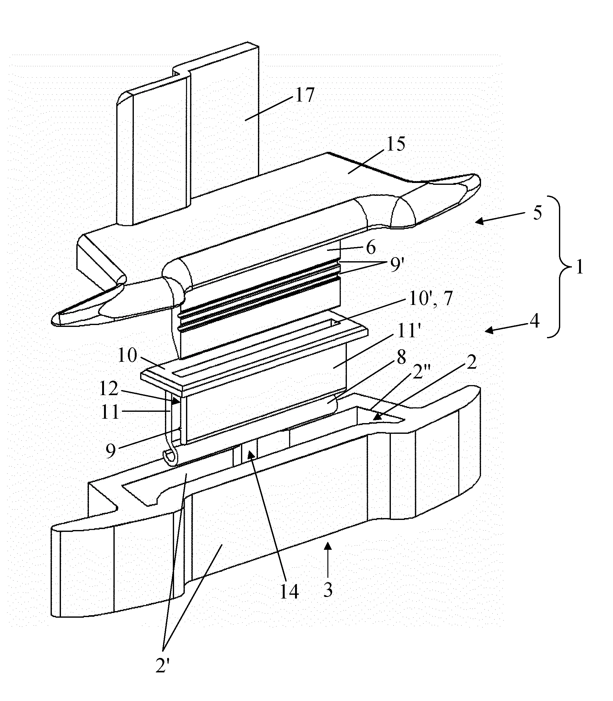 Dispositif d'embout en deux parties et piece le comportant