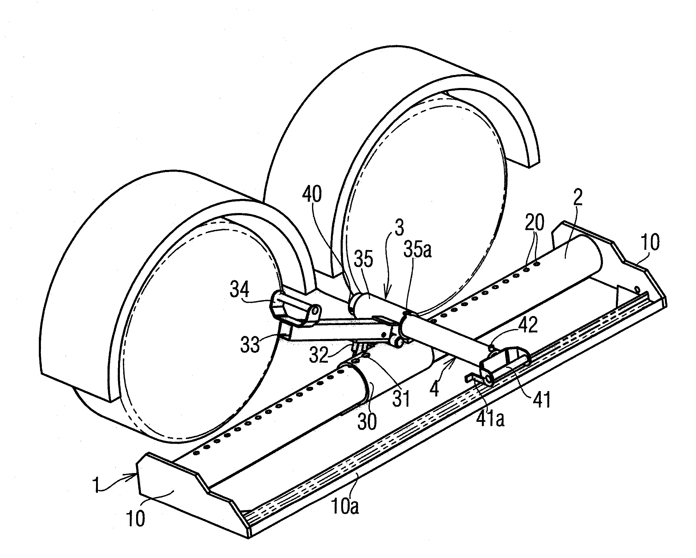 Dispositif de calage a quai de vehicule de transport de marchandises