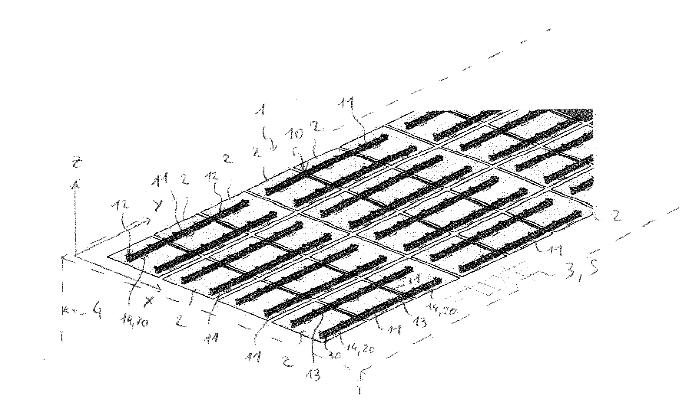 Installation photovoltaique modulaire de pose simplifiee et chassis en aluminium pour une telle installation