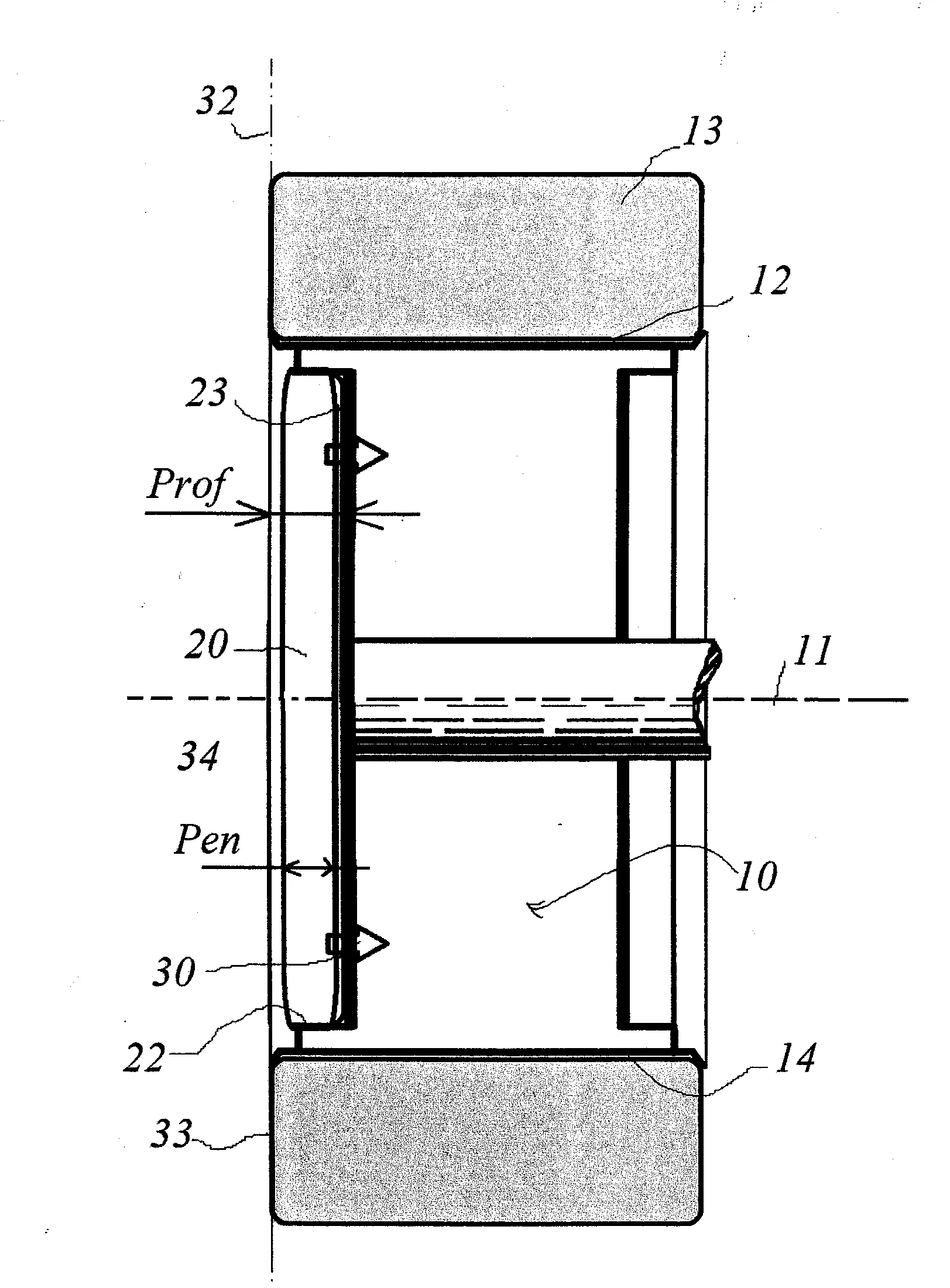 Roulette a enjoliveur colore pour un objet comme une valise ou analogue