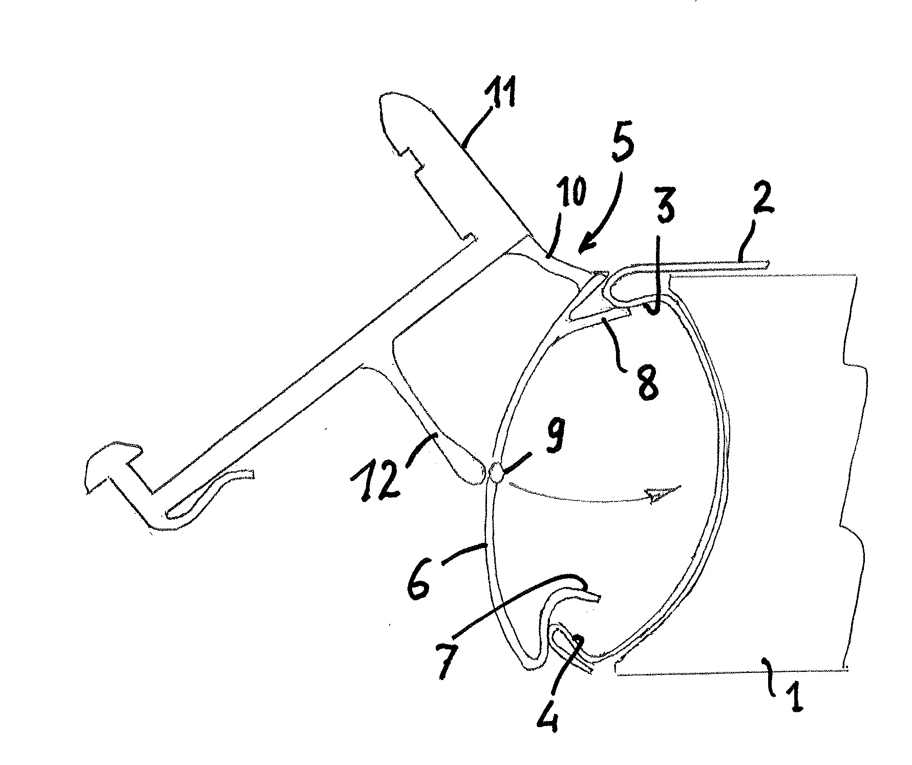 Porte-etiquette a fixer sur le chant d'une etagere