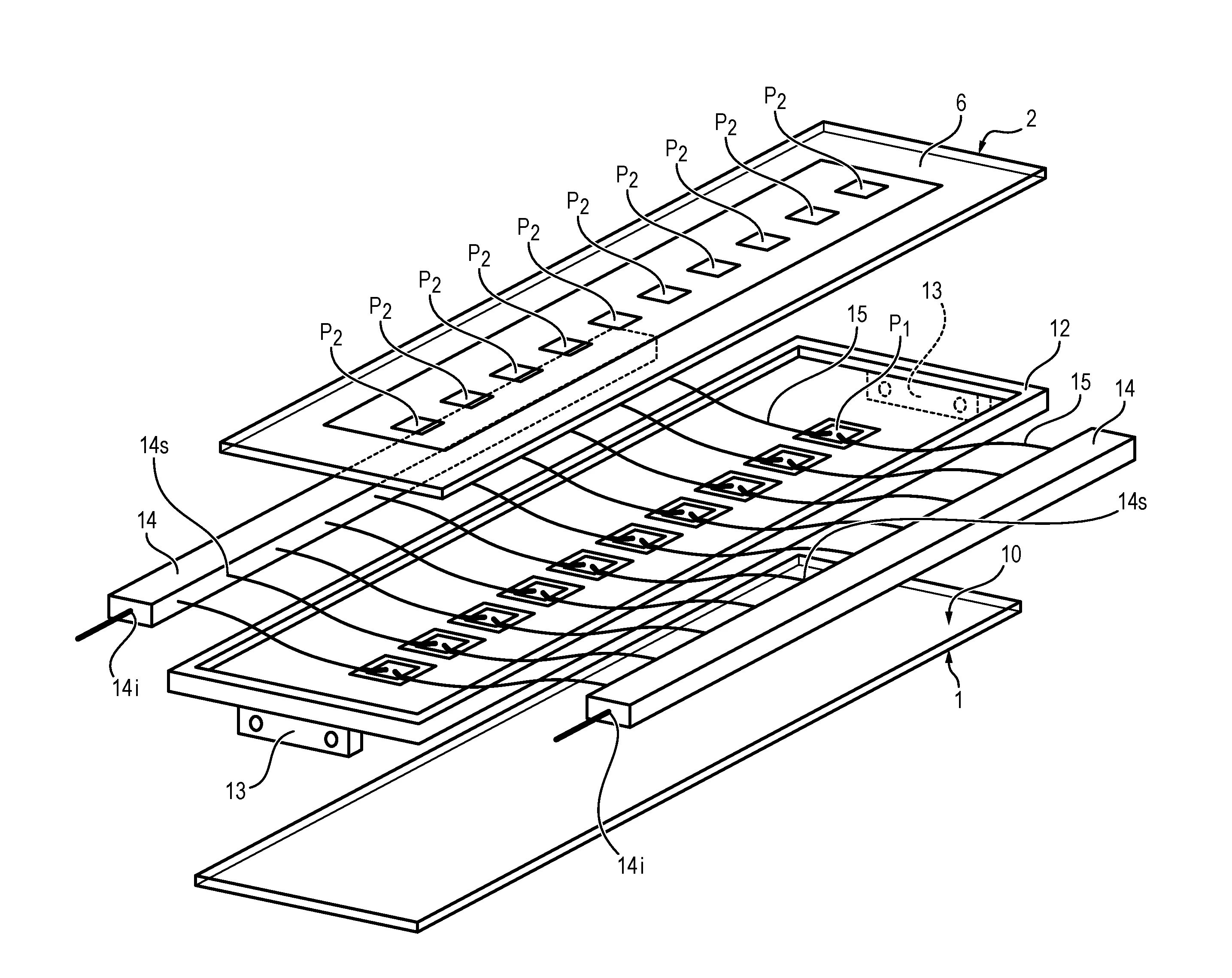 Systeme antennaire optiquement transparent avec une structure rayonnante interchangeable