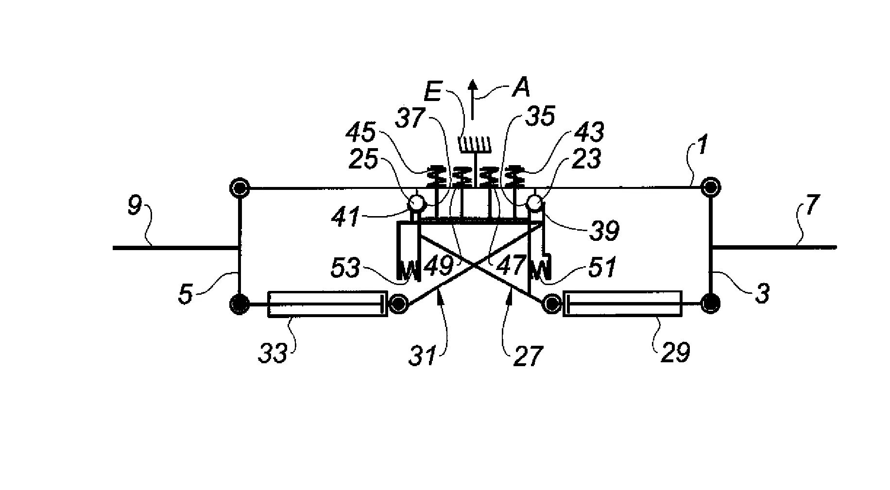 Dispositif de suspension de rampe de pulverisation pour engin agricole
