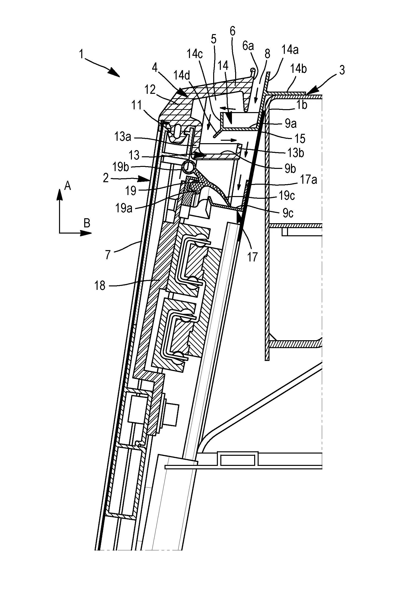 Dispositif d'etancheite d'un vantail d'une porte exterieure d'un vehicule ferroviaire.
