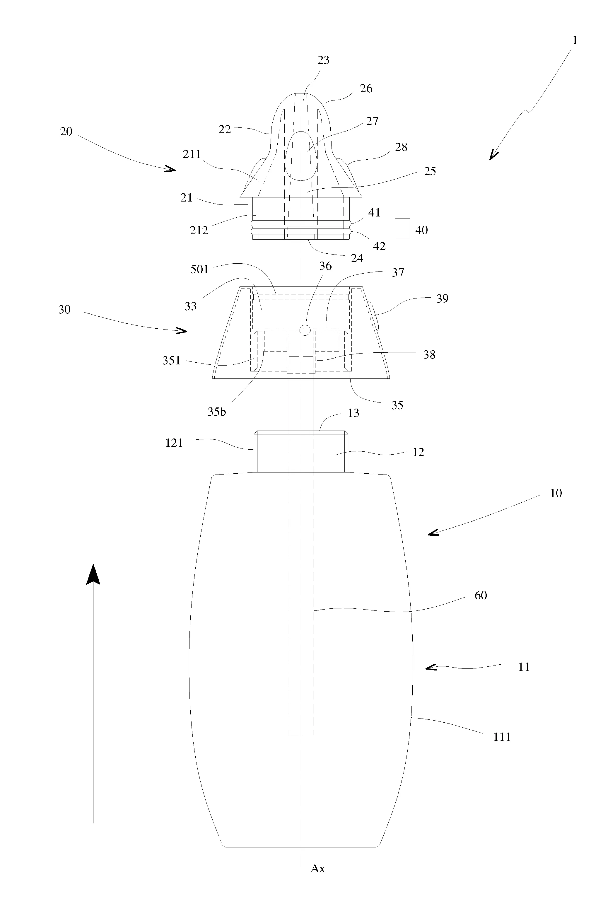 Dispositif d’irrigation des cavites naso-sinusiennes.