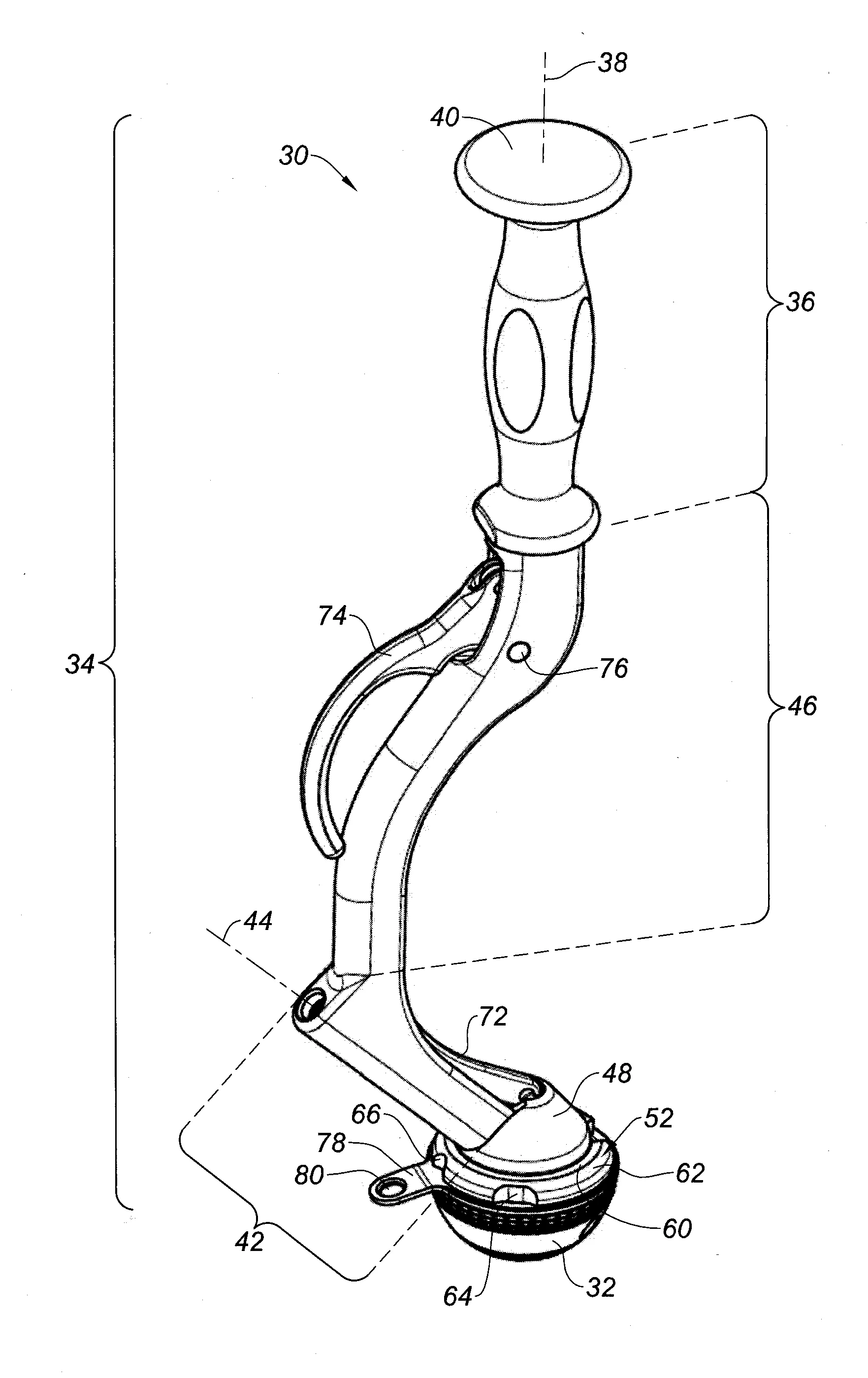 Ancillaire pour l’implantation d’une cupule, notamment d’implant cotyloidien