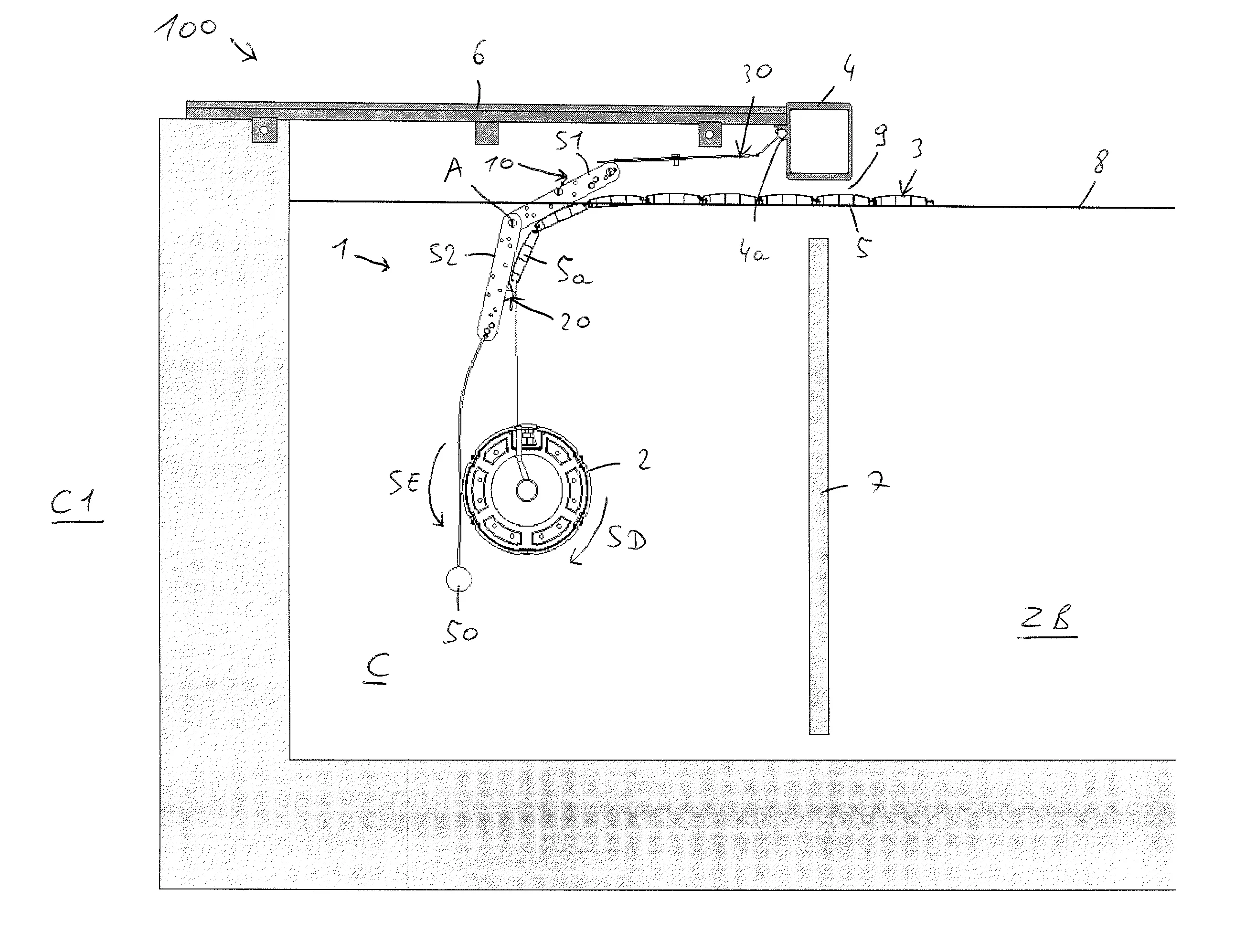 Dispositif de determination de fin de course