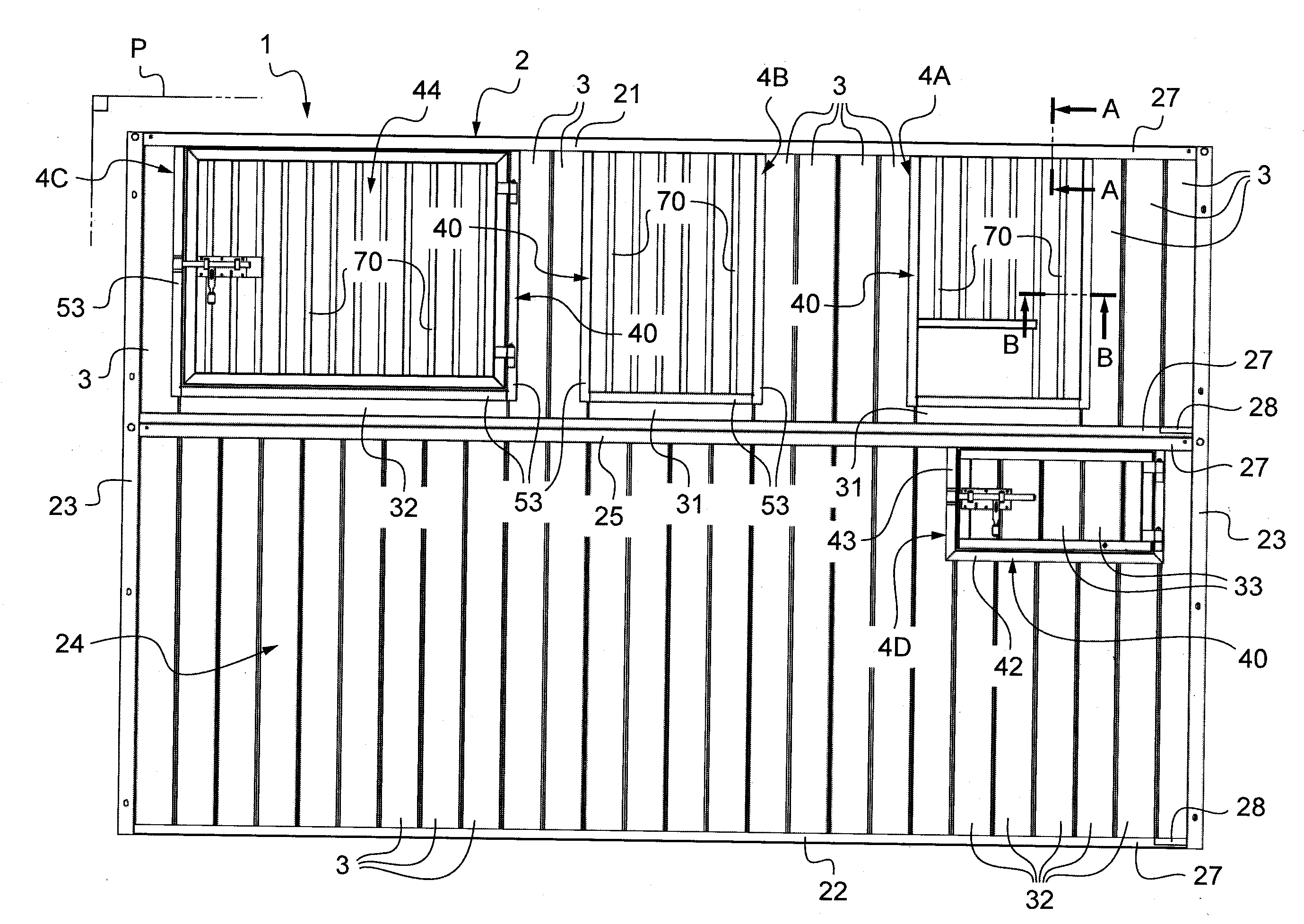 Cloison de delimitation d'un espace individuel pour cheval