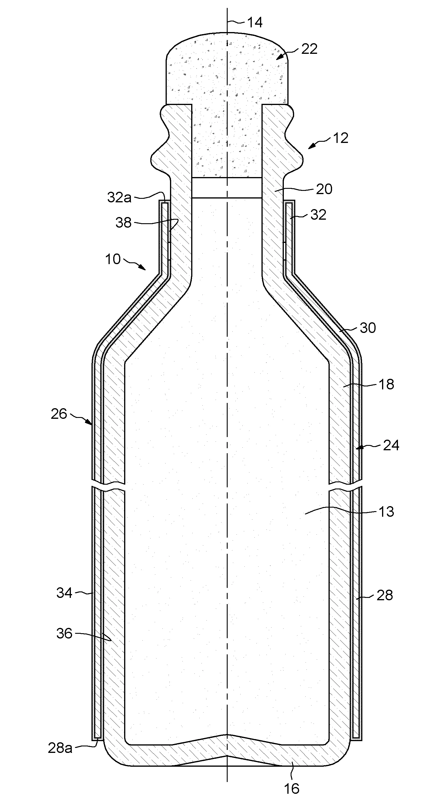 Dispositif d'habillage pour recipient comprenant une gaine en matiere synthetique et enveloppe en matiere textile