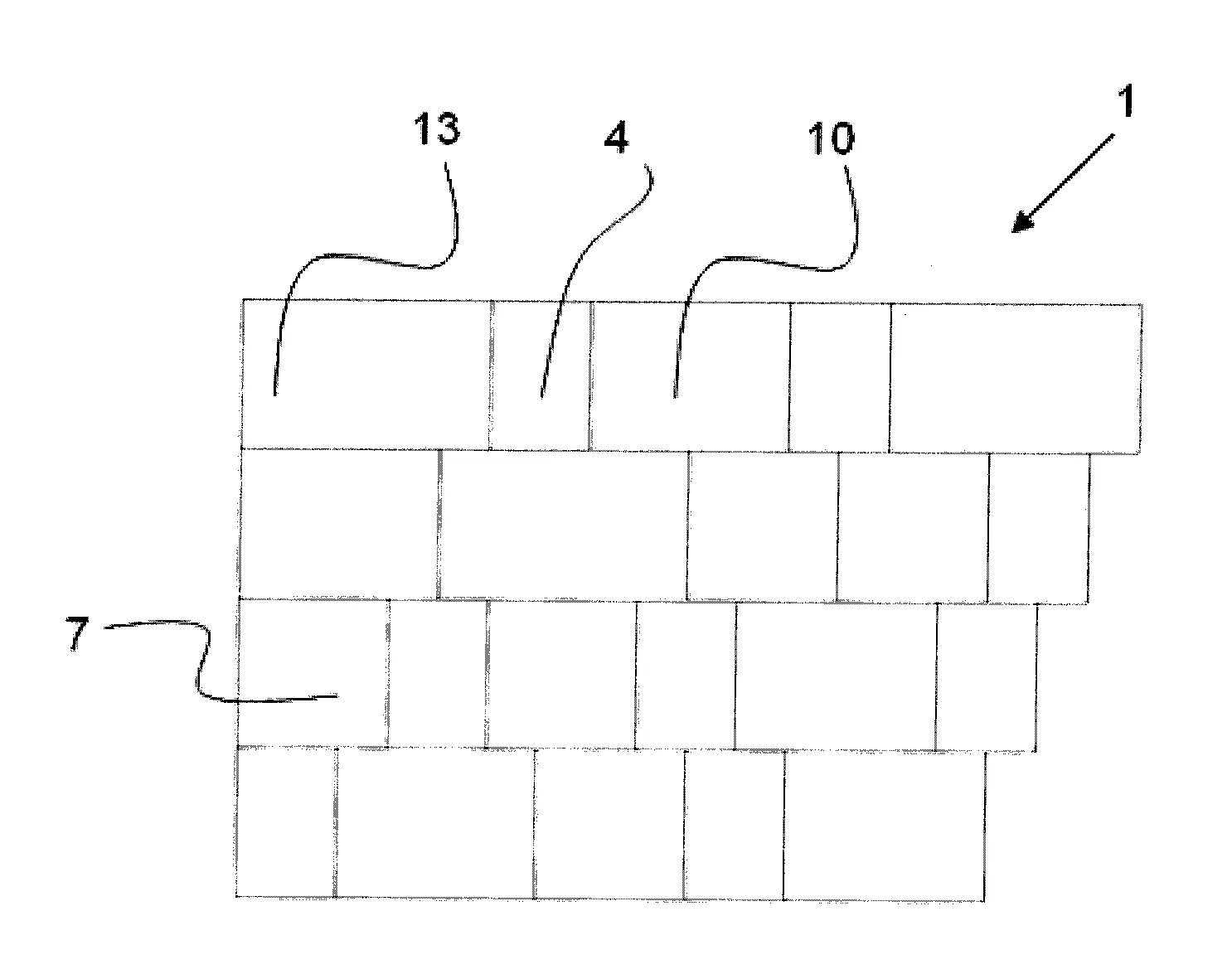 Ensemble d'elements de calepinage modulaires