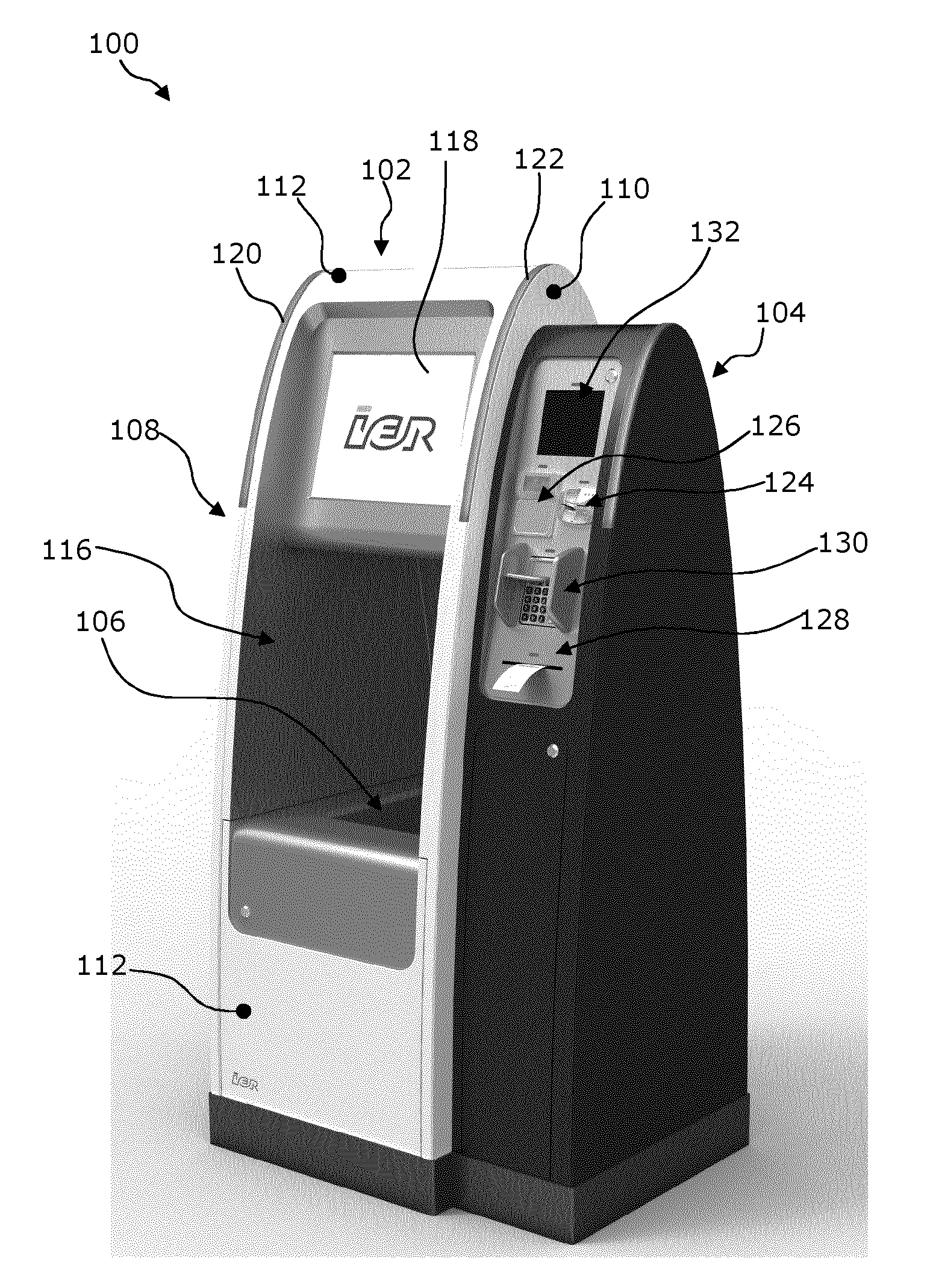 Dispositif de lecture/ecriture d'etiquettes rfid et borne d'encaissement comprenant un tel dispositif