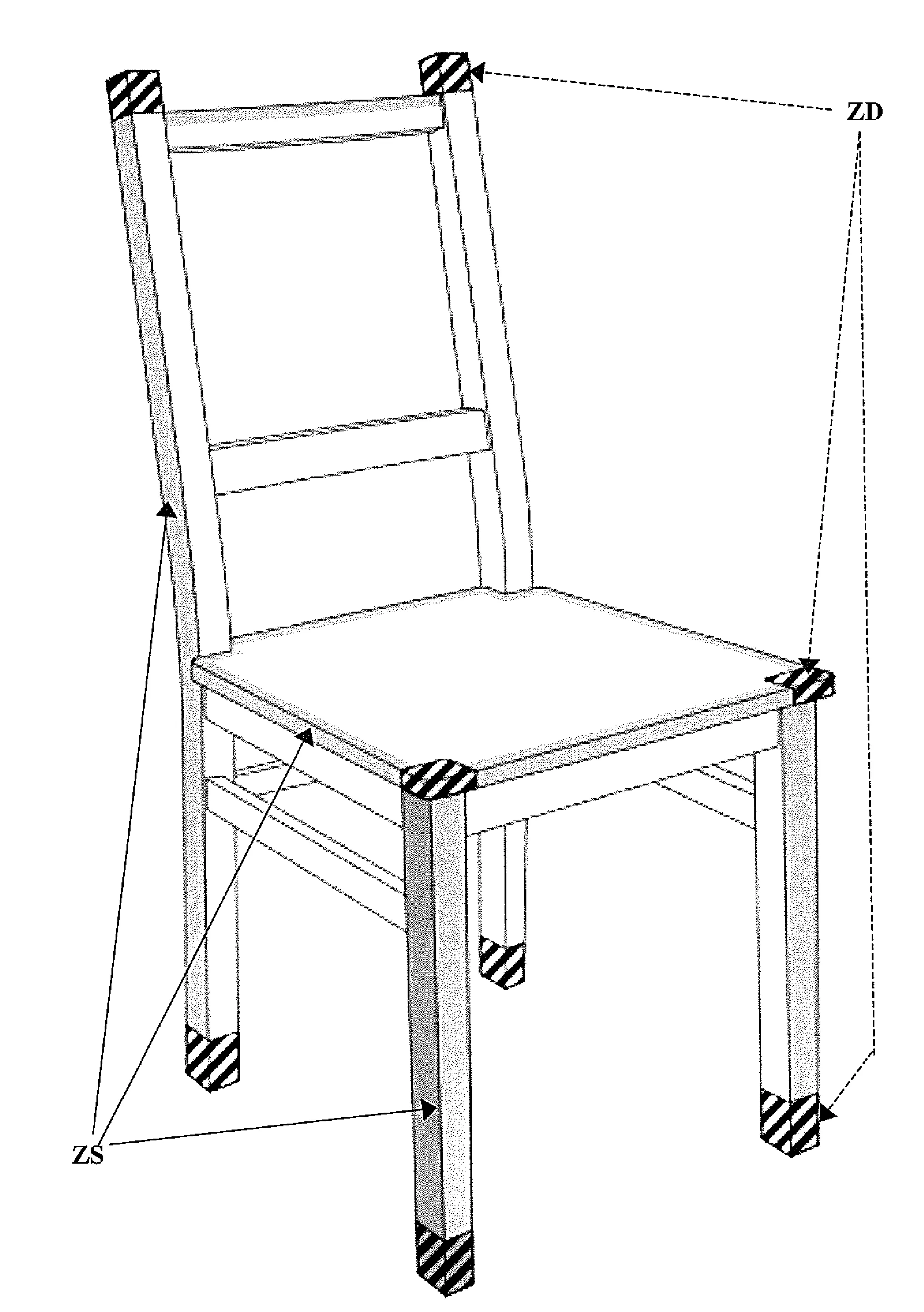Mobilier domestique comportant des zones luminescentes.