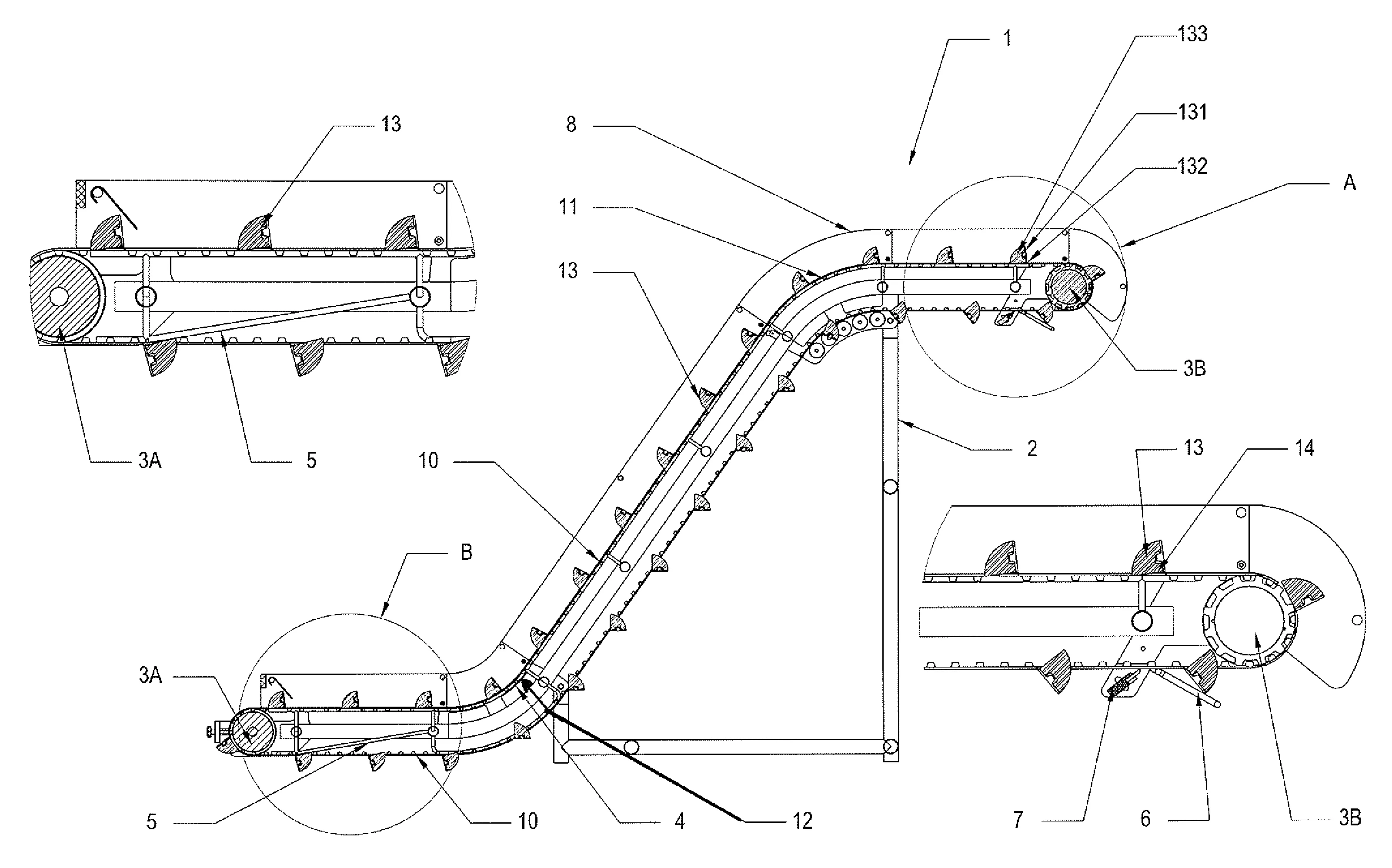 Bande transporteuse pour convoyeur, de preference elevateur, a bande, et convoyeur equipe d'une telle bande