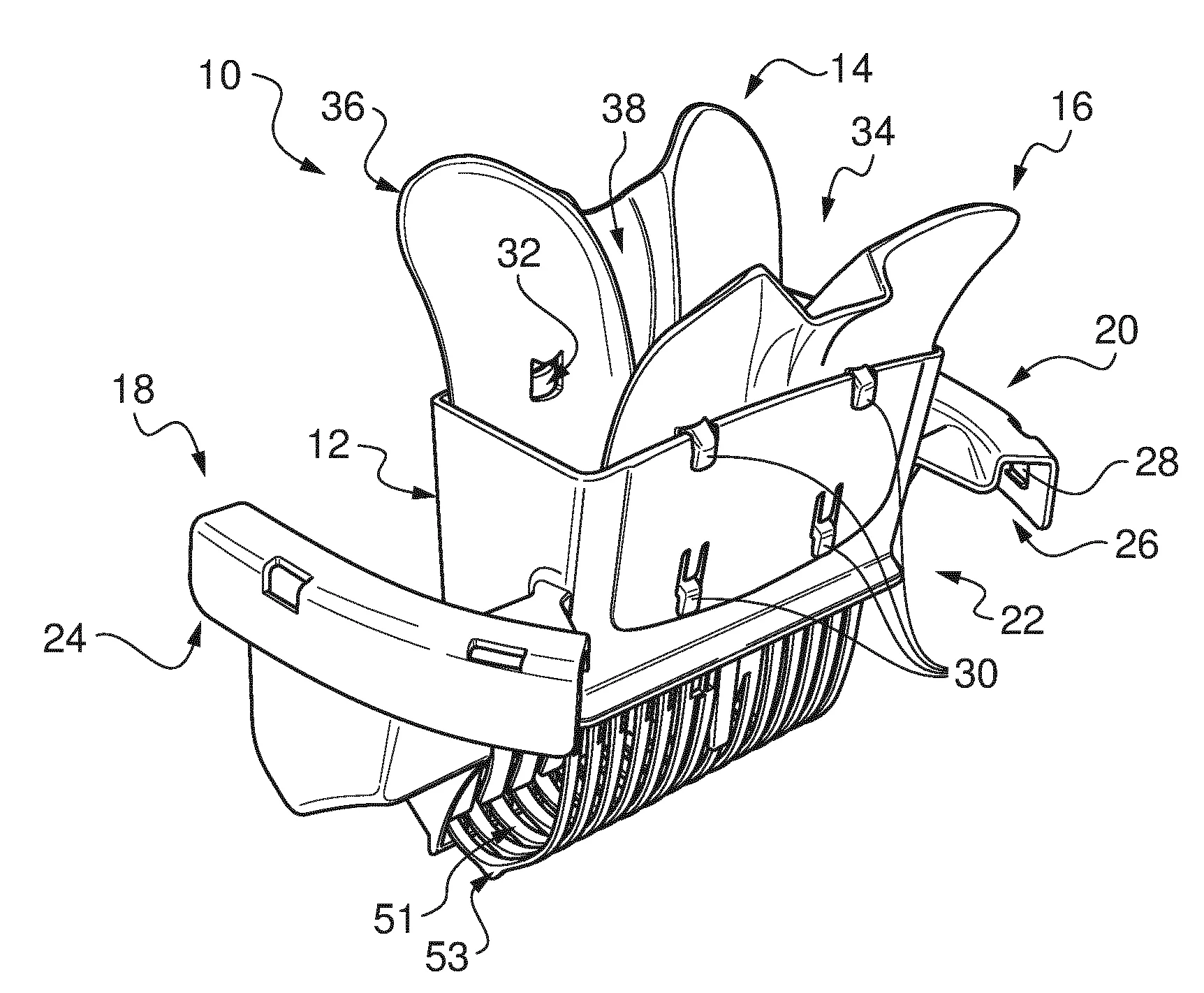Dispositif d'essorage d'un systeme de nettoyage pour balai a logement deformable