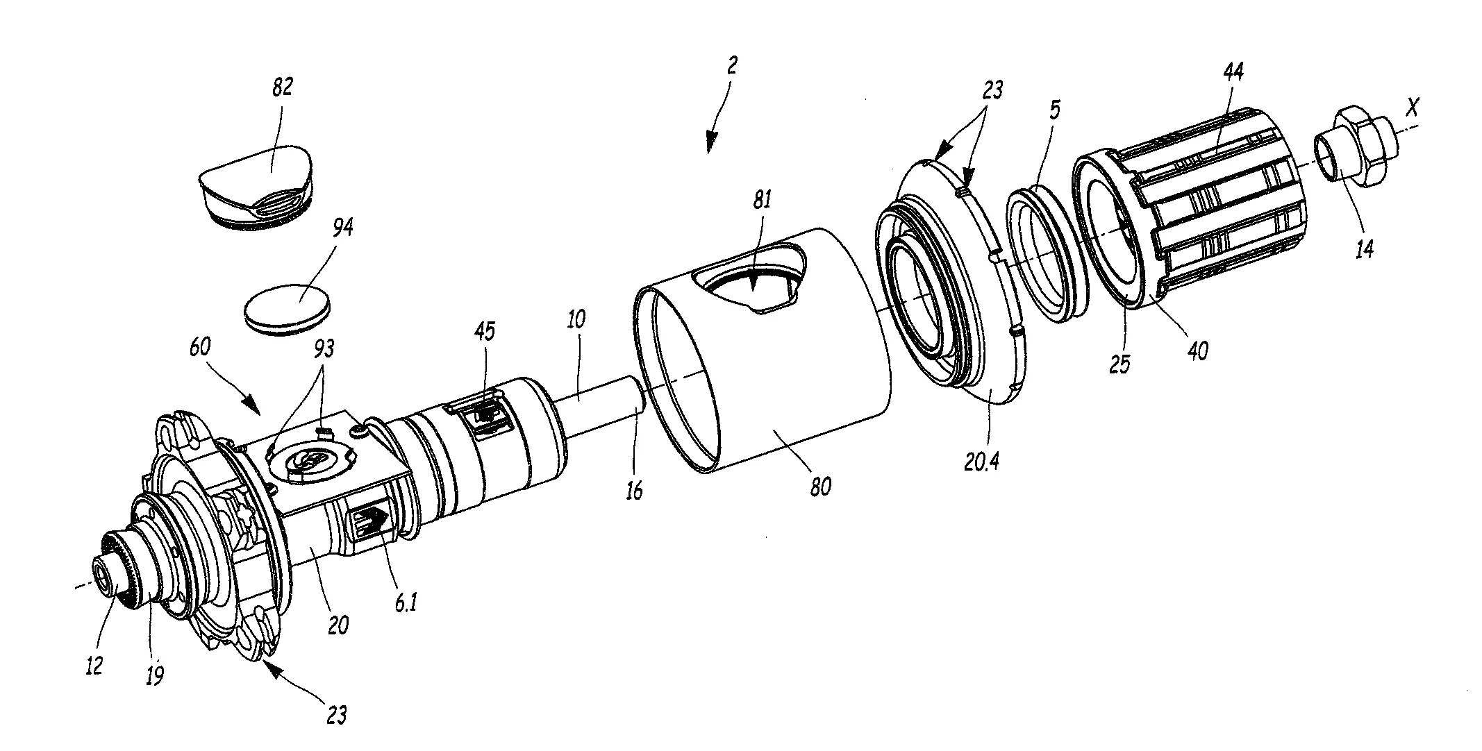 Moyeu de mesure de couple, systeme de mesure de puissance, roue de cycle equipee d'un tel moyeu ou d'un tel systeme et methode de mesure au moyen d'un tel moyeu