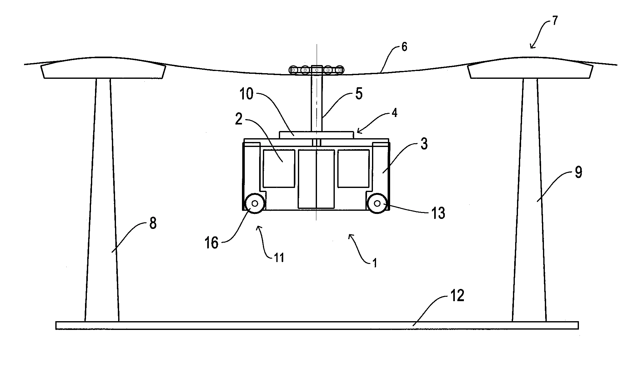 Vehicule, train de vehicules et systeme de transport comportant de tels vehicules