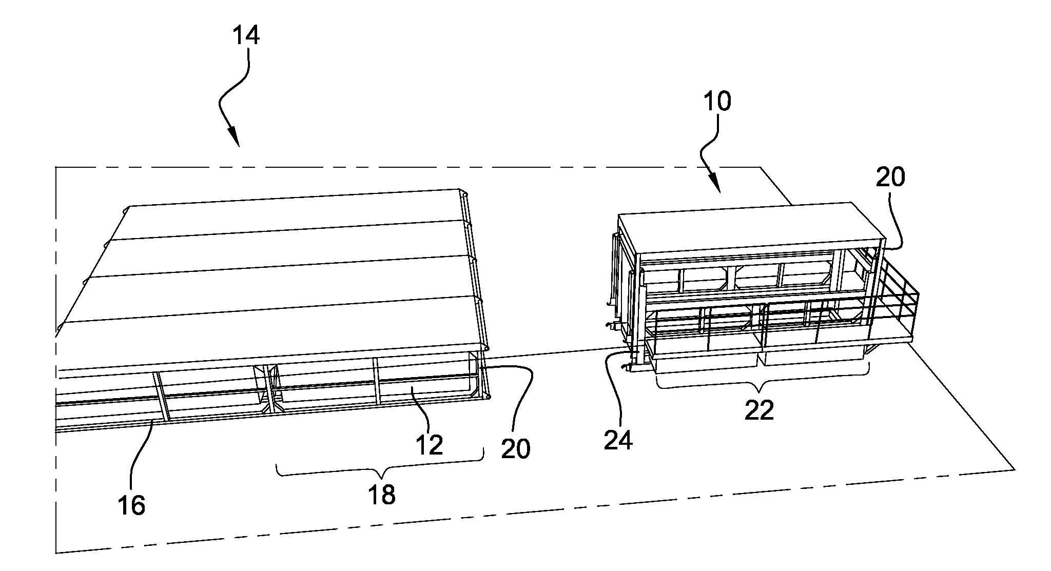 "systeme de plates-formes flottantes et de barge d'intervention"