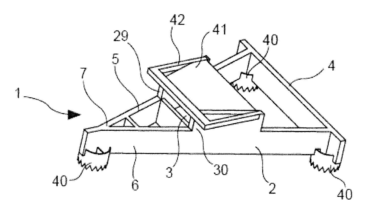 Chassis d'hydrolienne comprenant un ensemble de lestage et ensemble de lestage pour un tel chassis