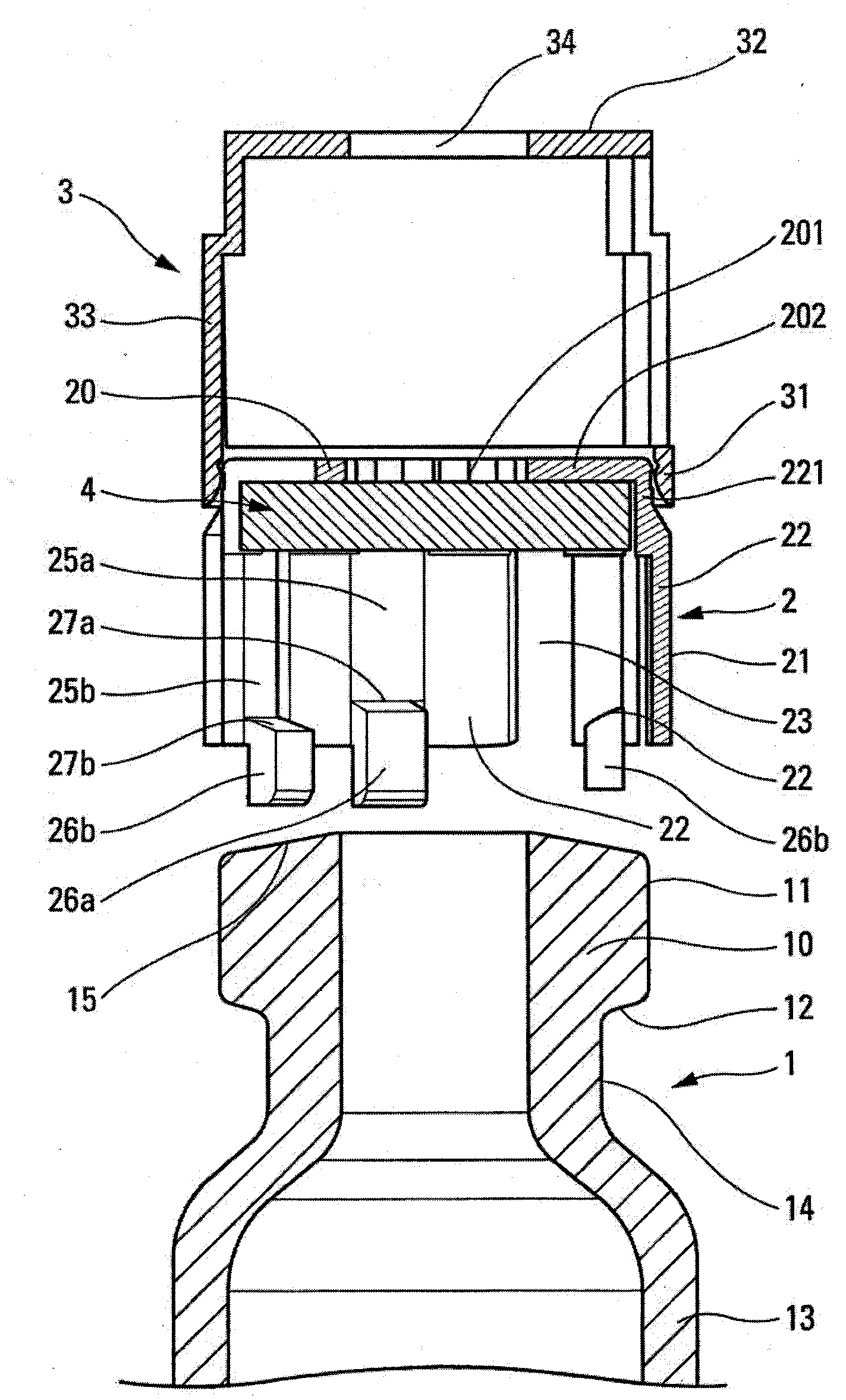 Dispositif de fixation pour obturer un reservoir de produit fluide.