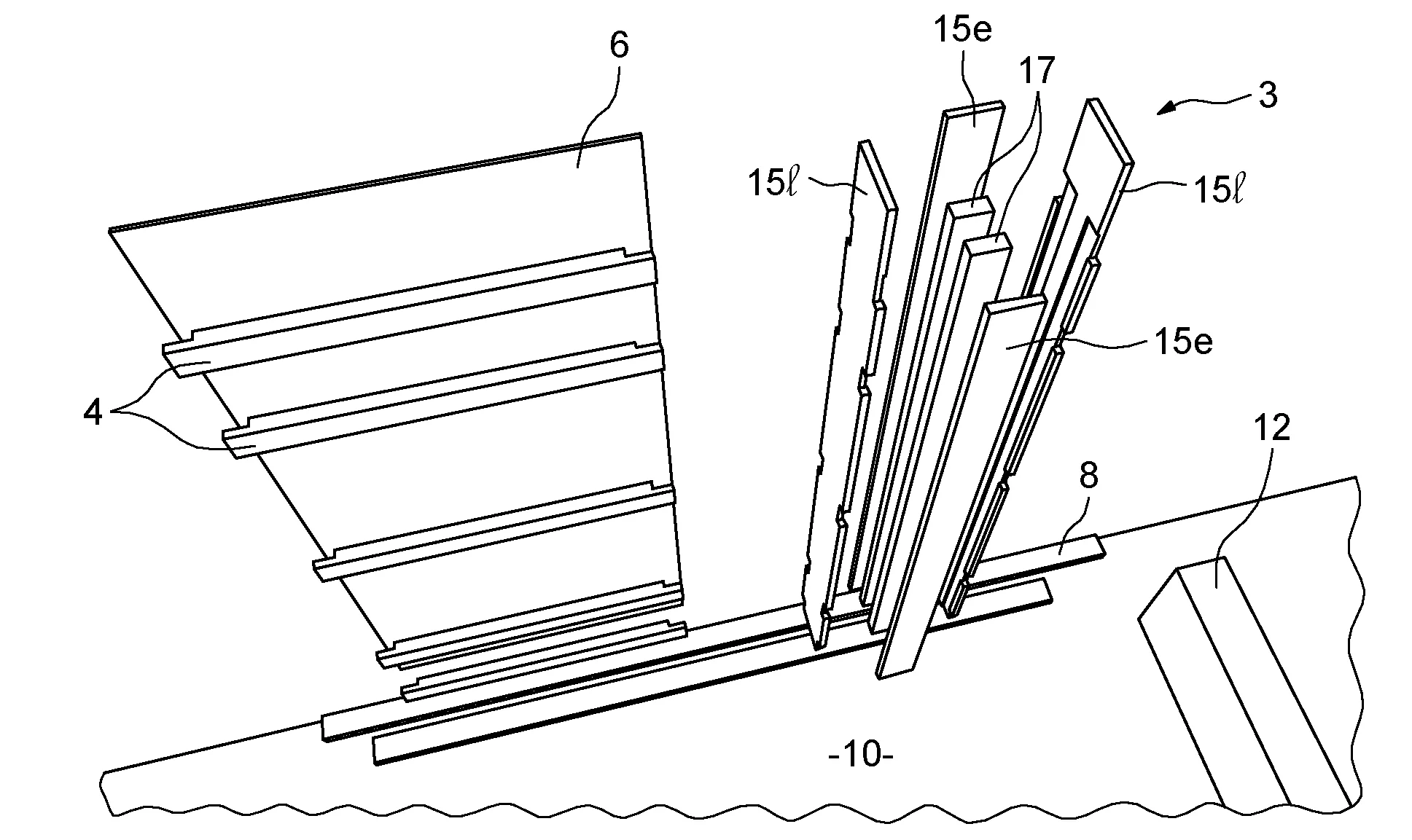 Structure en bois notamment destinee a la construction de batiments et dont l'ossature comporte des poteaux espaces par des traverses
