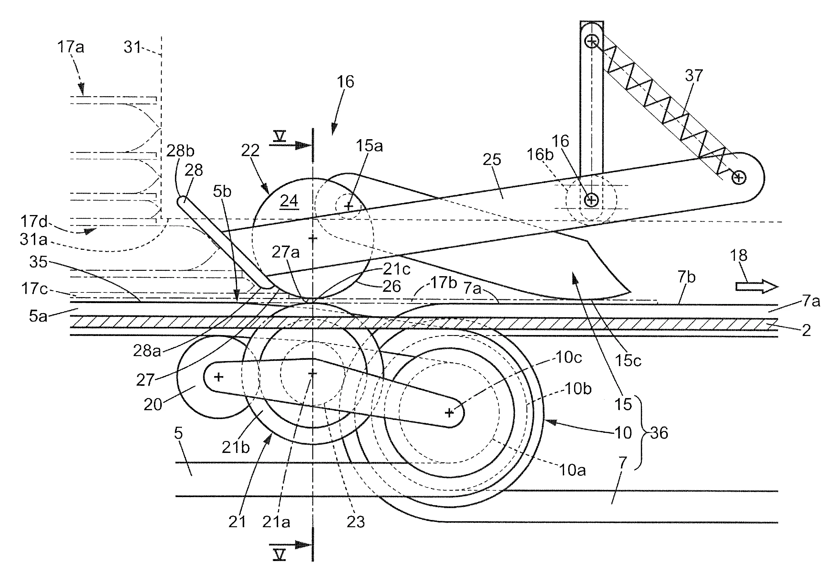 Dispositif de comptage du nombre d'elements de courrier dans une pile