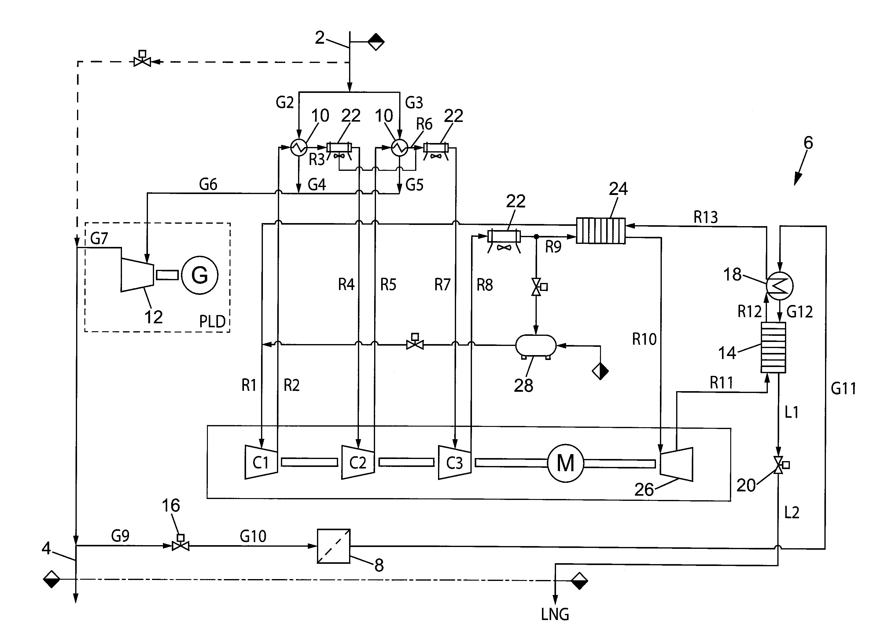 Dispositif de liquefaction de gaz, notamment de gaz naturel