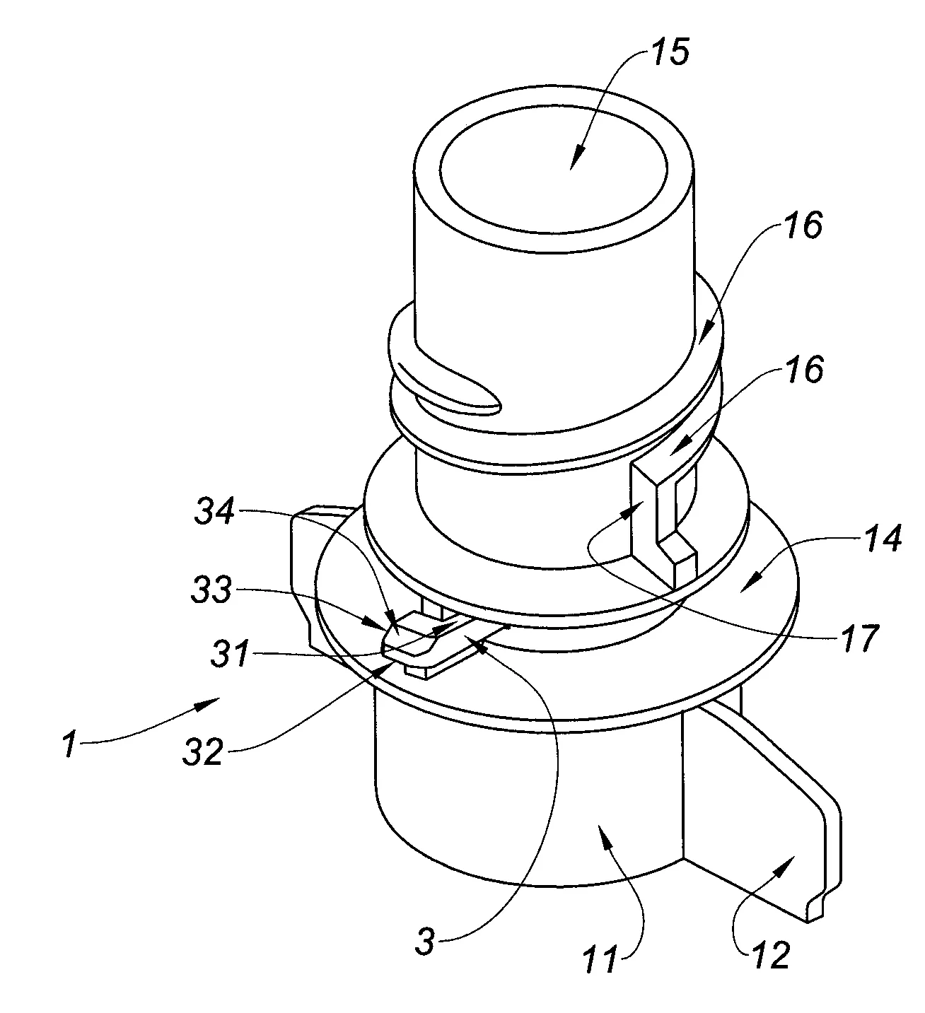 Ensemble bouchon-embase comportant un temoin d'effraction.