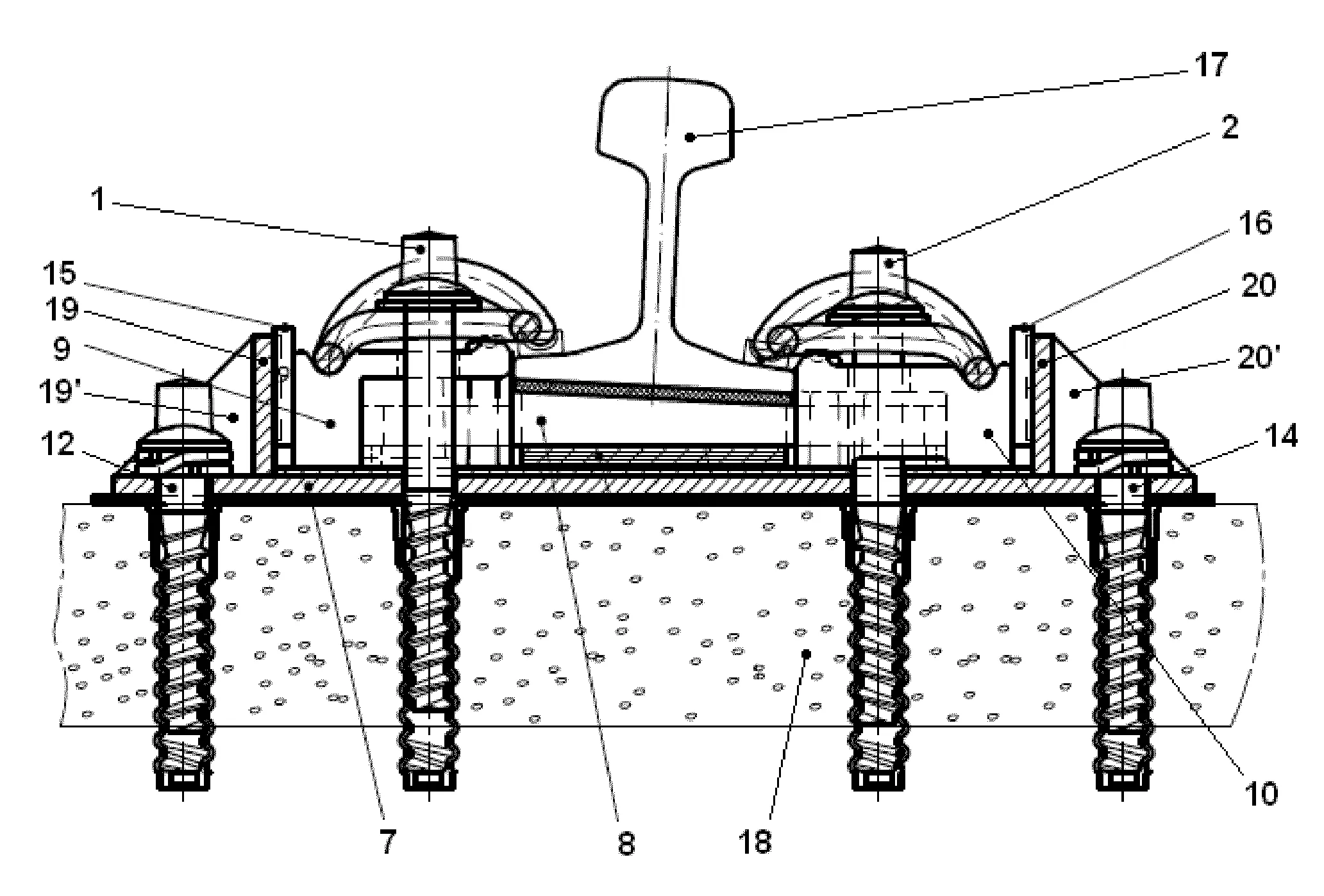 Dispositif de positionnement et de fixation d'un rail sur une traverse