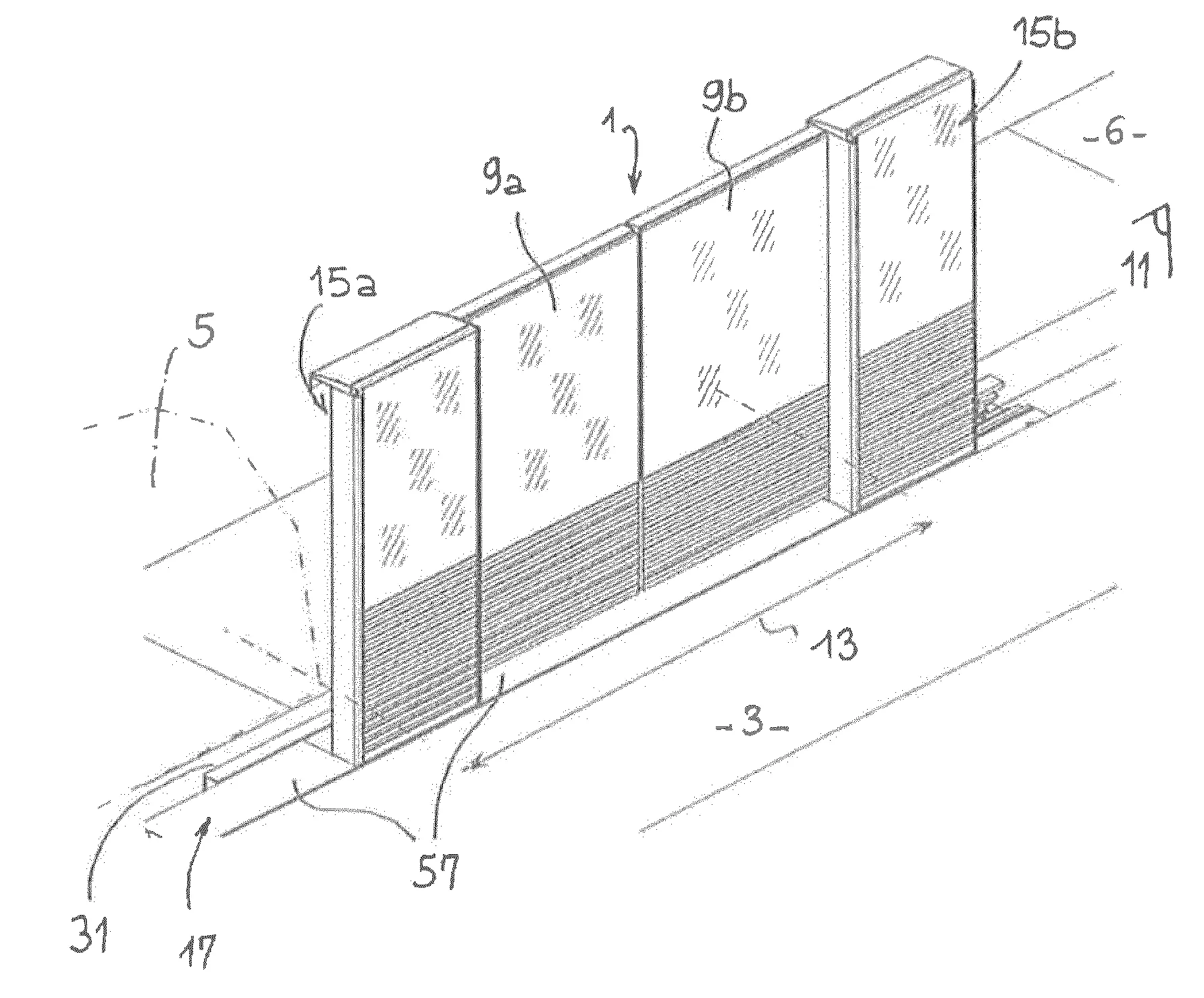 Module de porte-paliere, son montage, ensemble le comprenant, et procede de realisation d'une barriere.