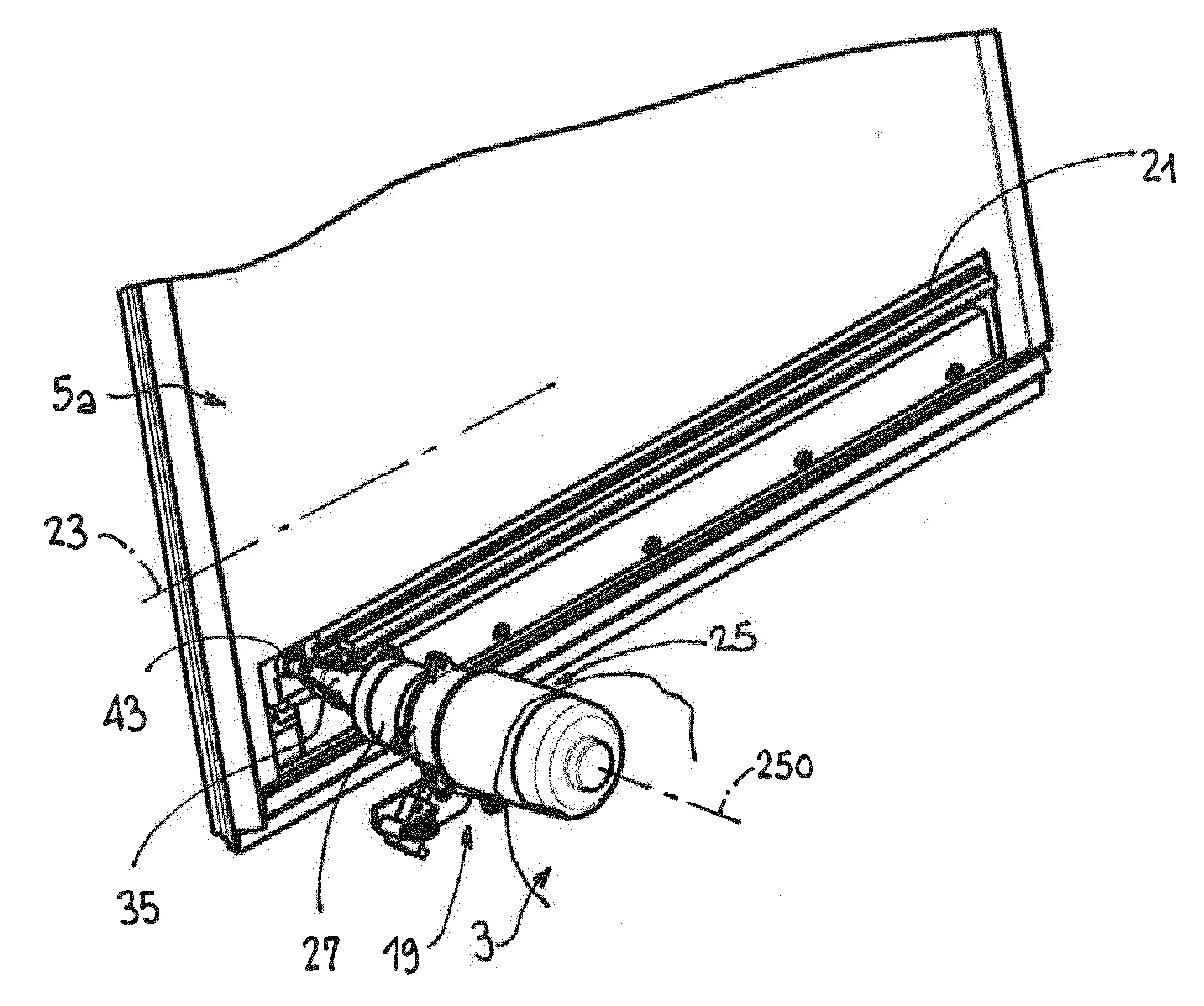 Mecanisme d'ouverture et de fermeture de vantaux coulissants
