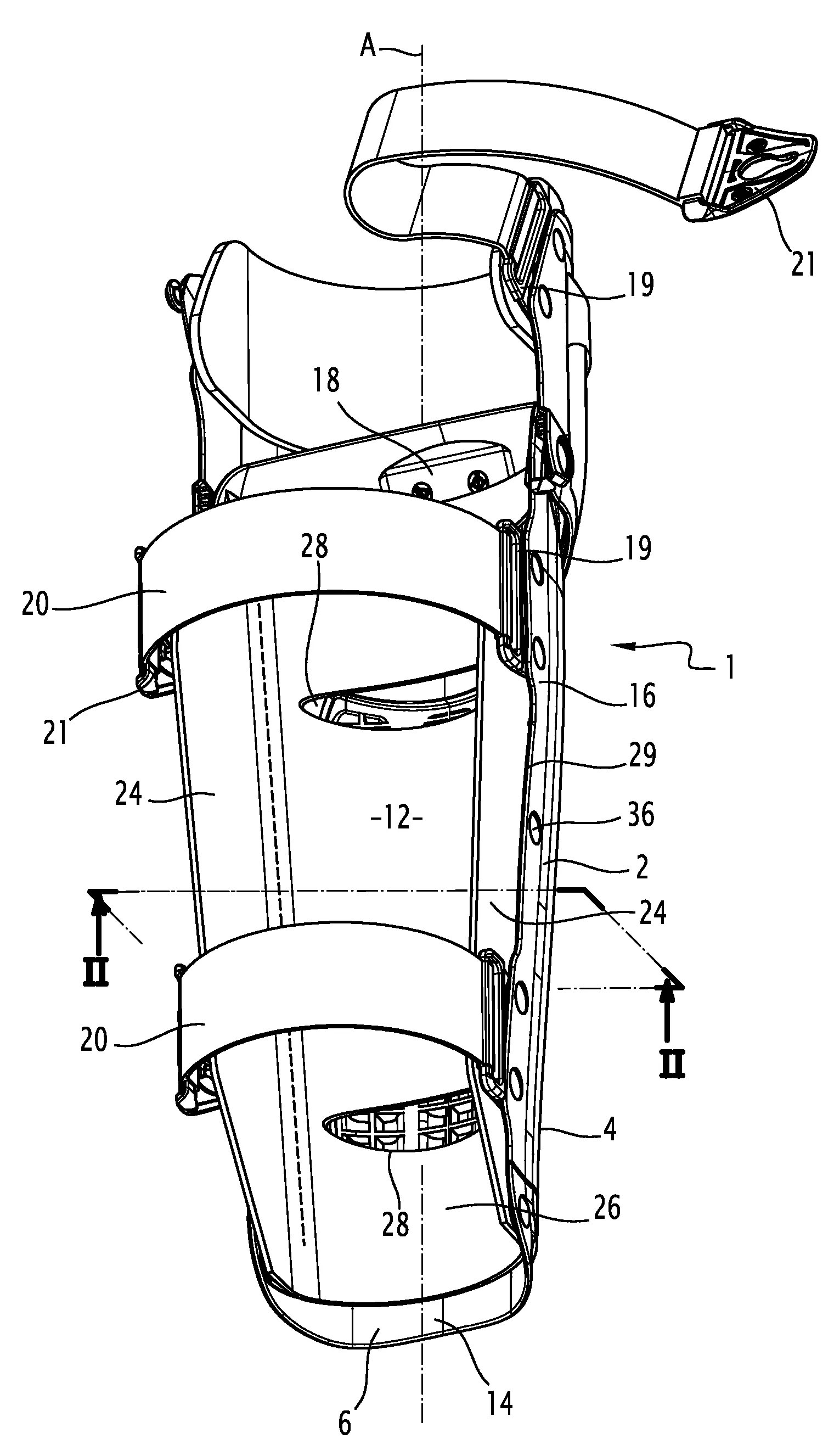 Equipement de protection d'un membre comprenant un matelas d'absorption de chocs