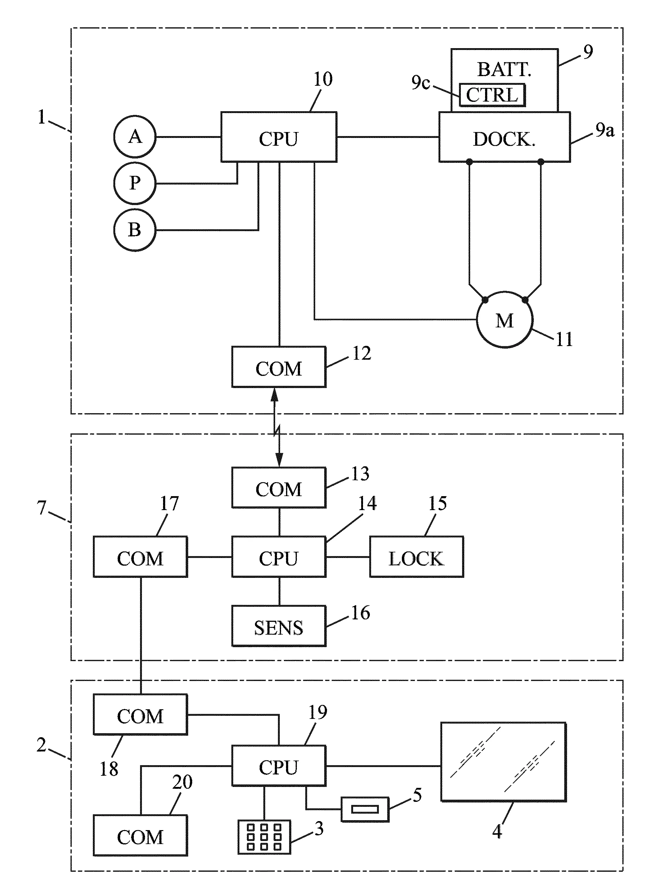 Systeme automatique de stockage de cycles et batterie pour un tel systeme.