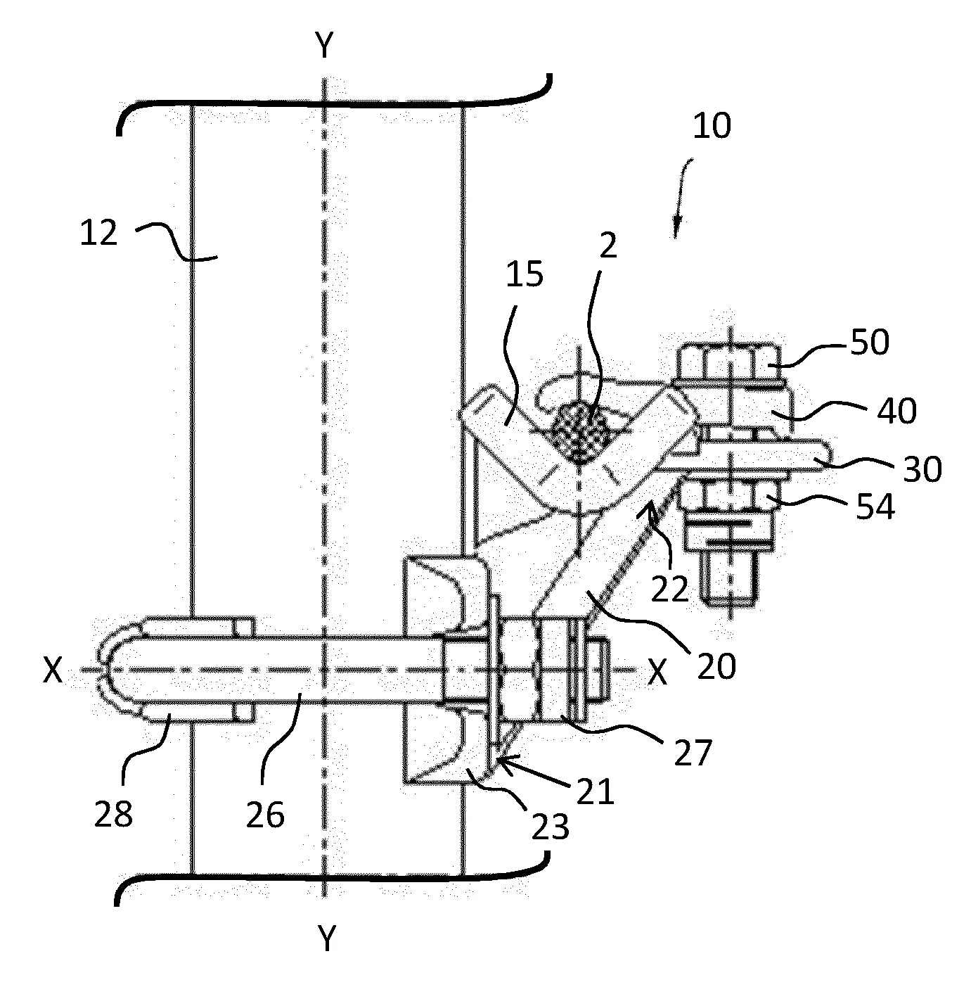 Dispositif de support d'un cable porteur d'une catenaire