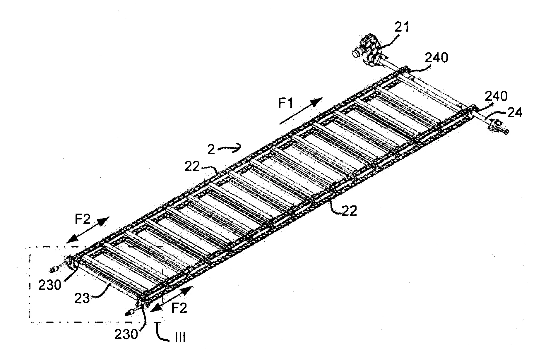 Systeme de tension d'un fond racleur pour un epandeur et procede de regulation.