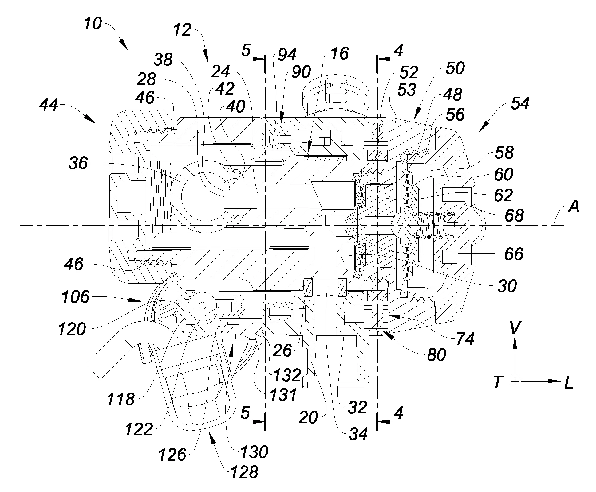 Dispositif support de buses a tete porte-buses rotative