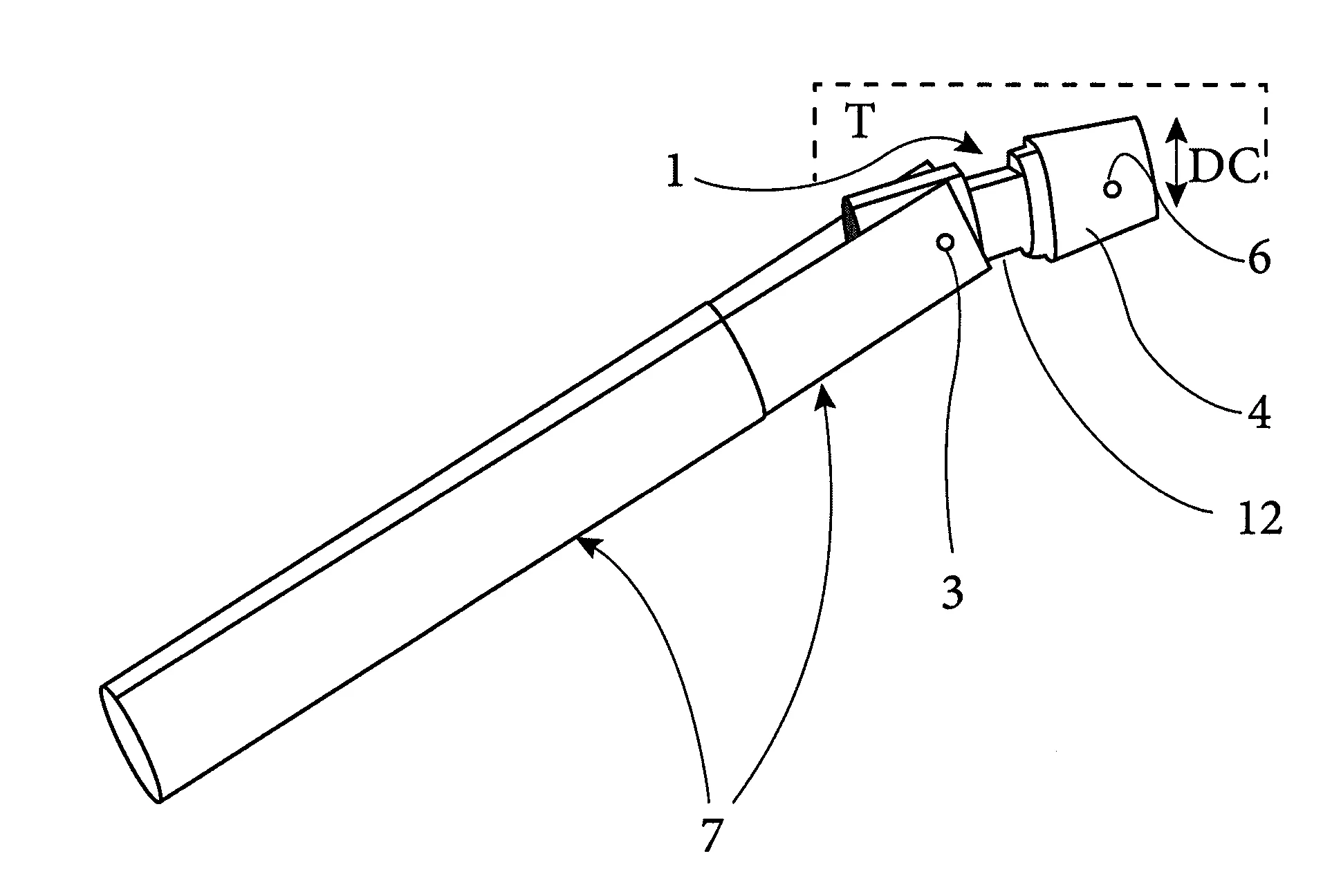Mecanisme de declenchement pour cle dynamometrique autorisant une grande cassure, comportant un ensemble capteur-came et pivot de porte-fourche deporte en avant du corps de la cle