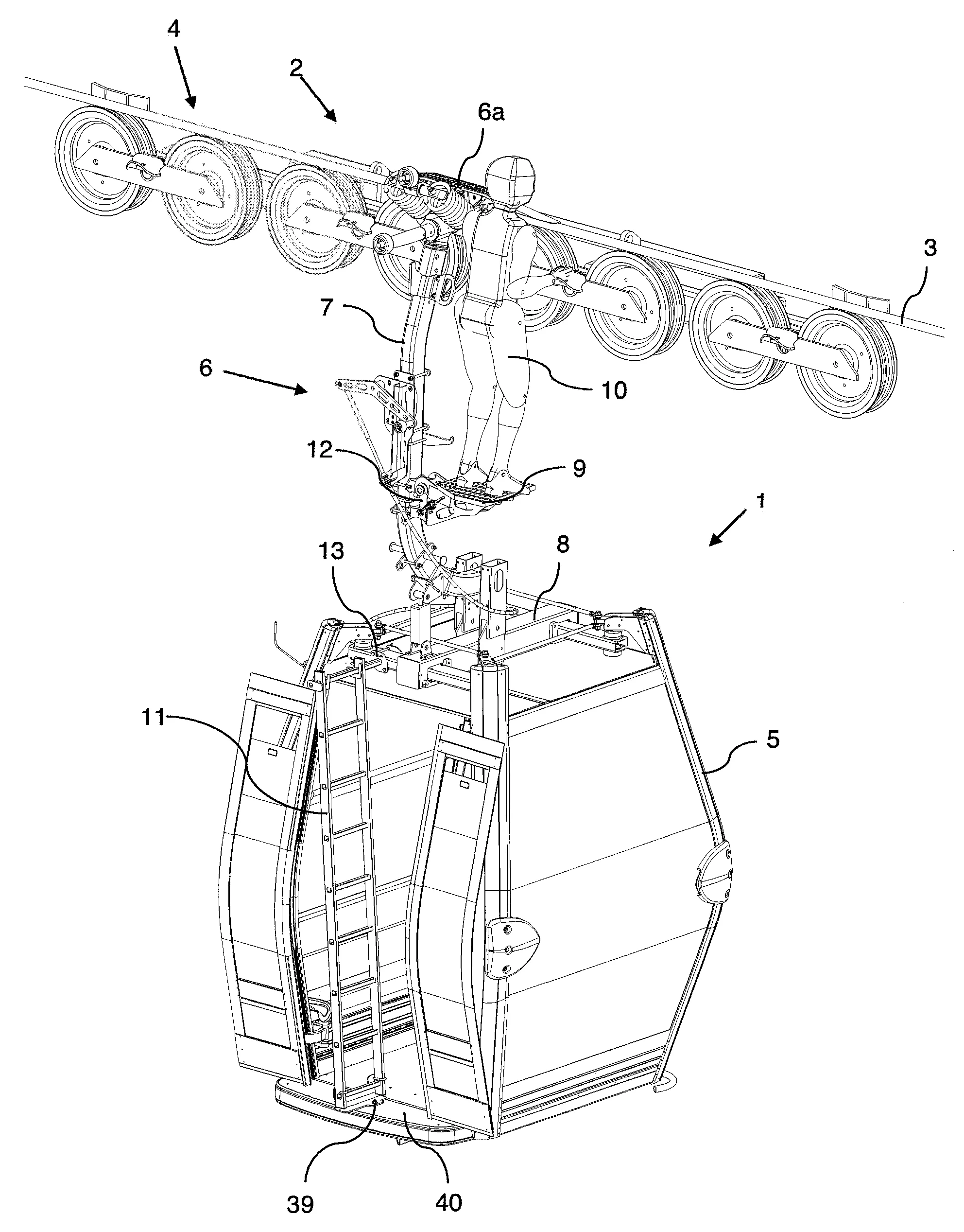 Dispositif de maintenance d'une installation de transport par cable aerien, notamment un telesiege ou telecabine