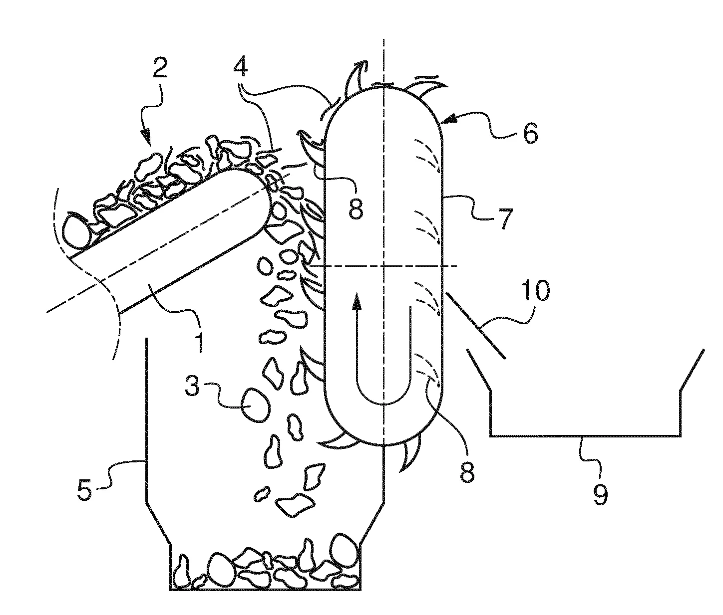 Dispositif de separation de films a partir d'une masse de dechets et installation de tri le comprenant