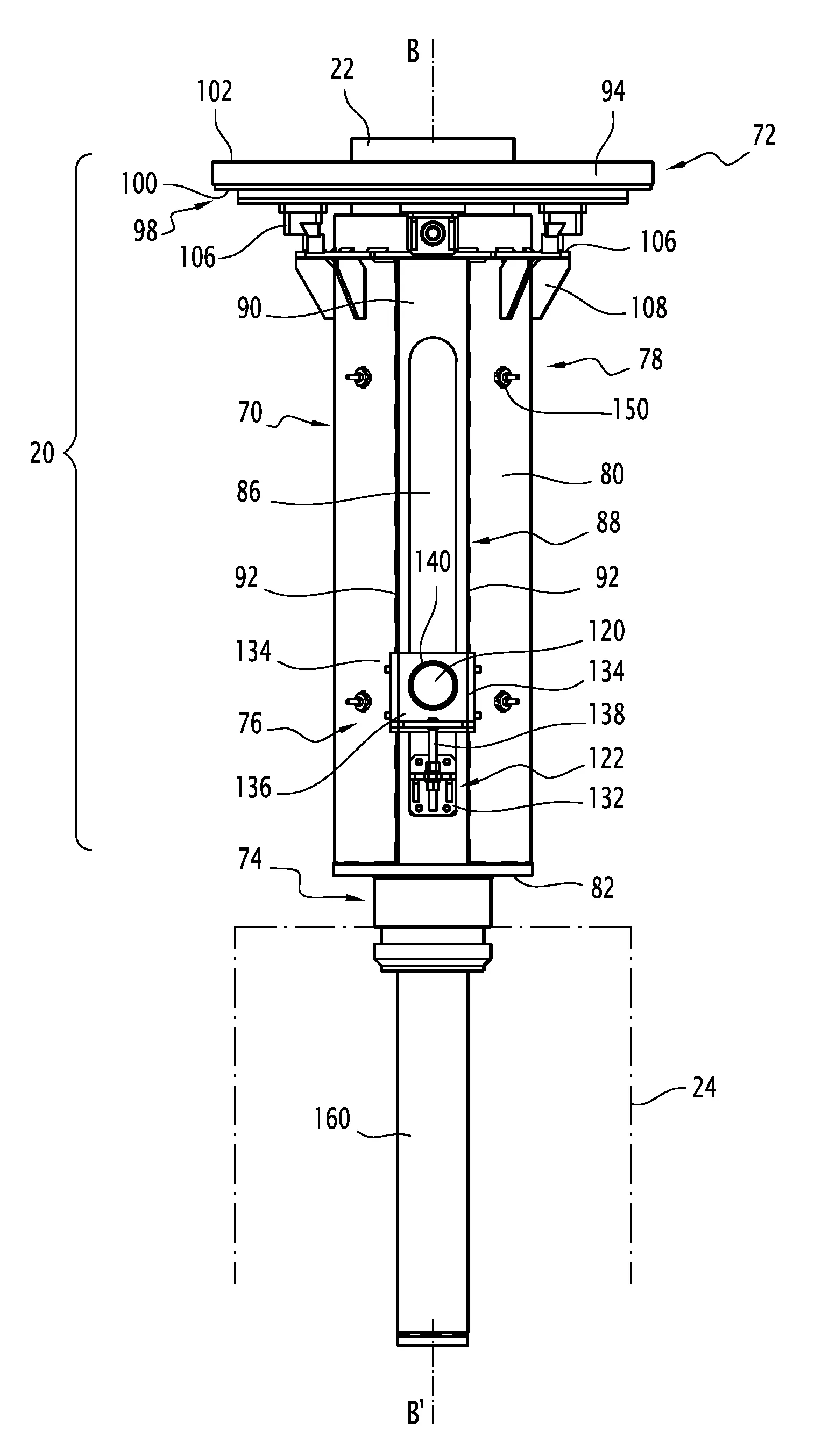 Outillage de fixation d'une tete d'accrochage sur une electrode coulee dans un moule, installation et procede associes