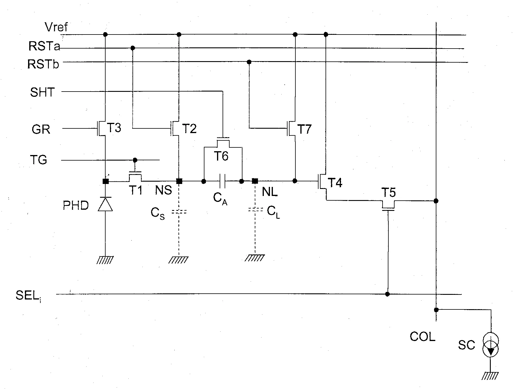 Capteur d'image avec bruit ktc reduit