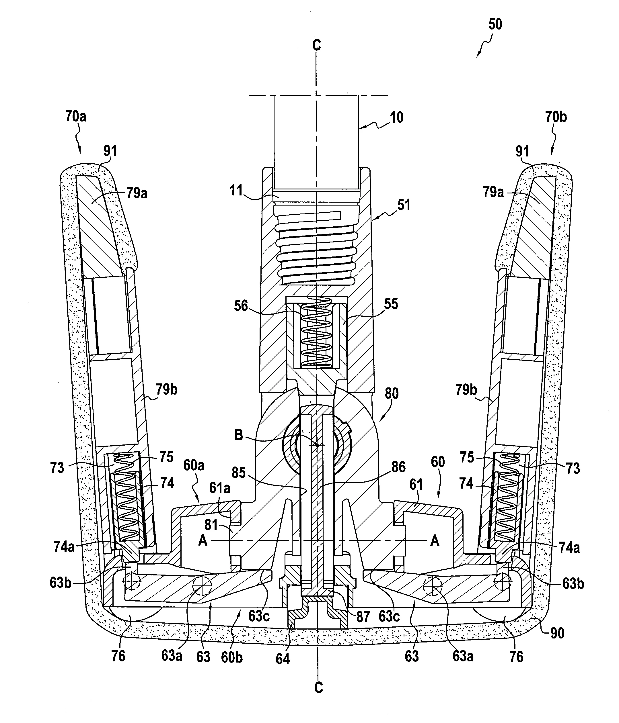 Balai a tete basculante automatique pour nettoyage de surface