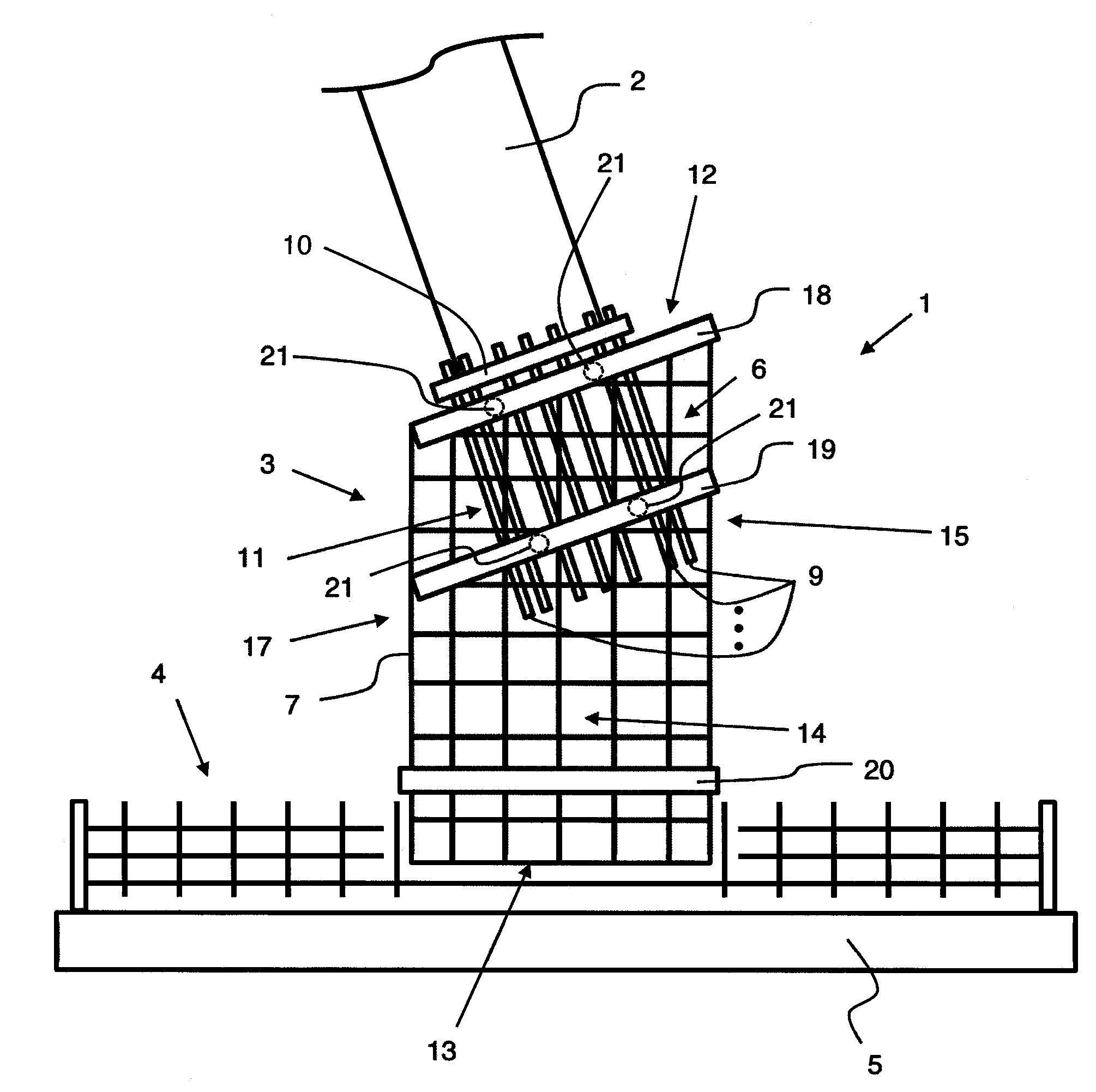 Dispositif et procede d'ancrage pour des fondations d'ouvrage de remontee mecanique et pylone de ligne comprenant un tel dispositif