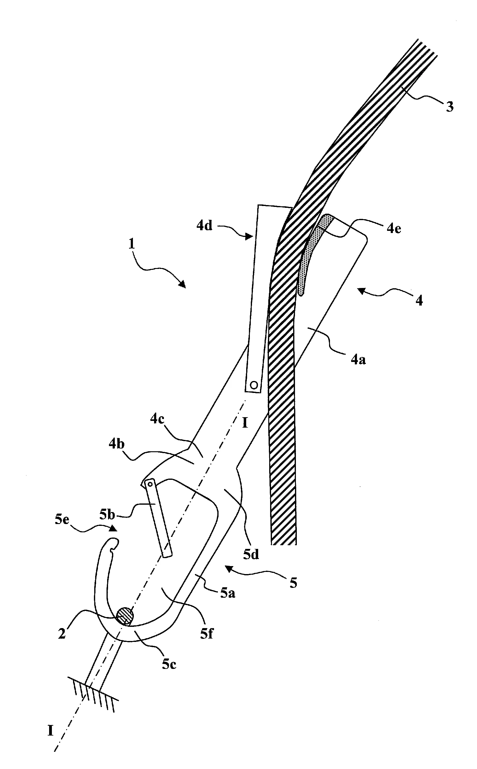 Dispositif de liaison deplacable et amovible le long d'une corde
